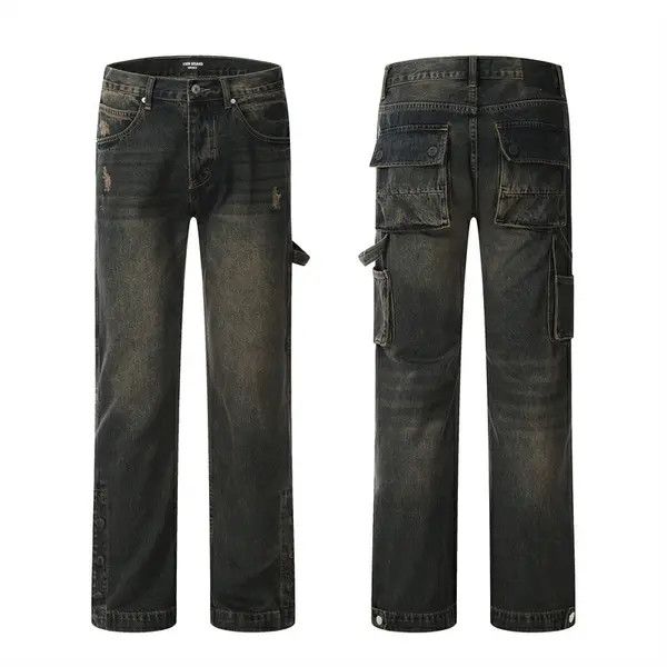 VIBE hiphop distressed faded carpenter jeans Size US 34 / EU 50 - 5 Thumbnail