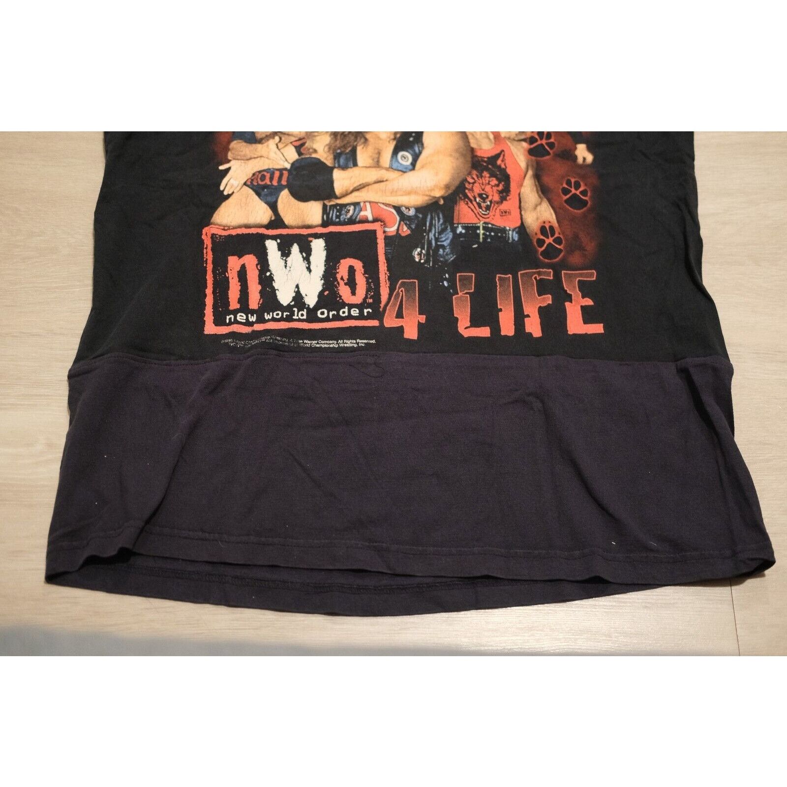 Other Vintage 90s NWO New World Order 4 Life Large Black Wrestling Size US L / EU 52-54 / 3 - 7 Thumbnail