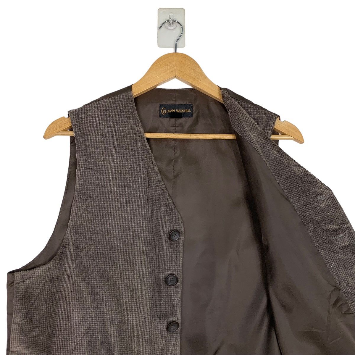Gianni Valentino GIANNI VALENTINO Dark Brown Vest Suit Jacket #1033-C46 Size US M / EU 48-50 / 2 - 10 Thumbnail