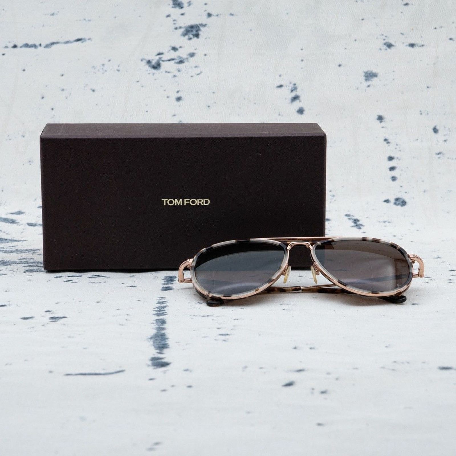 Tom Ford Tom ford rose gold logo leo brown aviator pilot sunglasses Size ONE SIZE - 8 Thumbnail