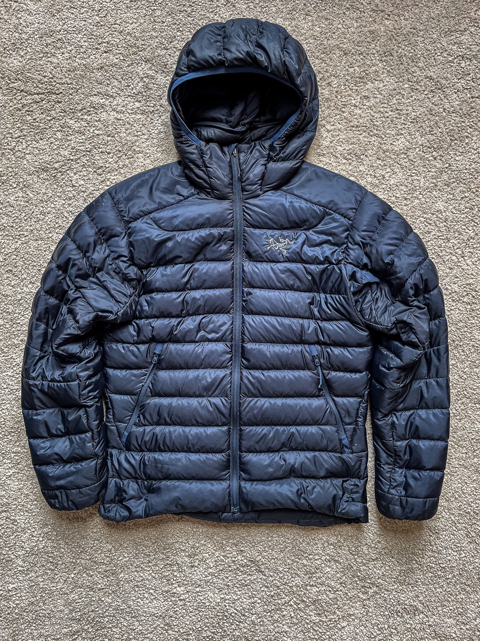 Image of Arcteryx Cerium Lt Hoody in Black Sapphire, Men's (Size XS)