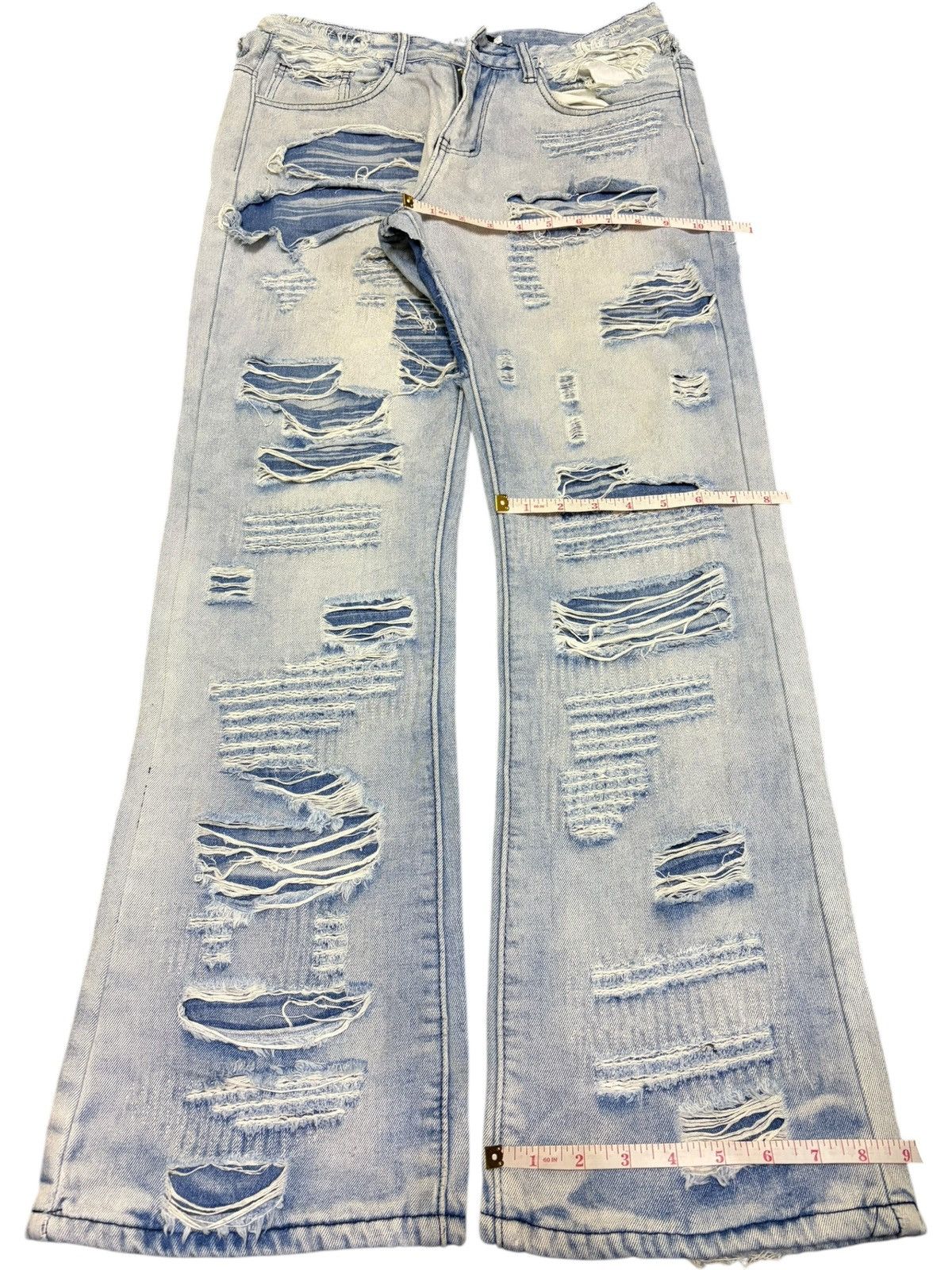 Tornado Mart Vintage Japanese Brand Heavy Distressed Flare Jeans Size US 32 / EU 48 - 8 Thumbnail