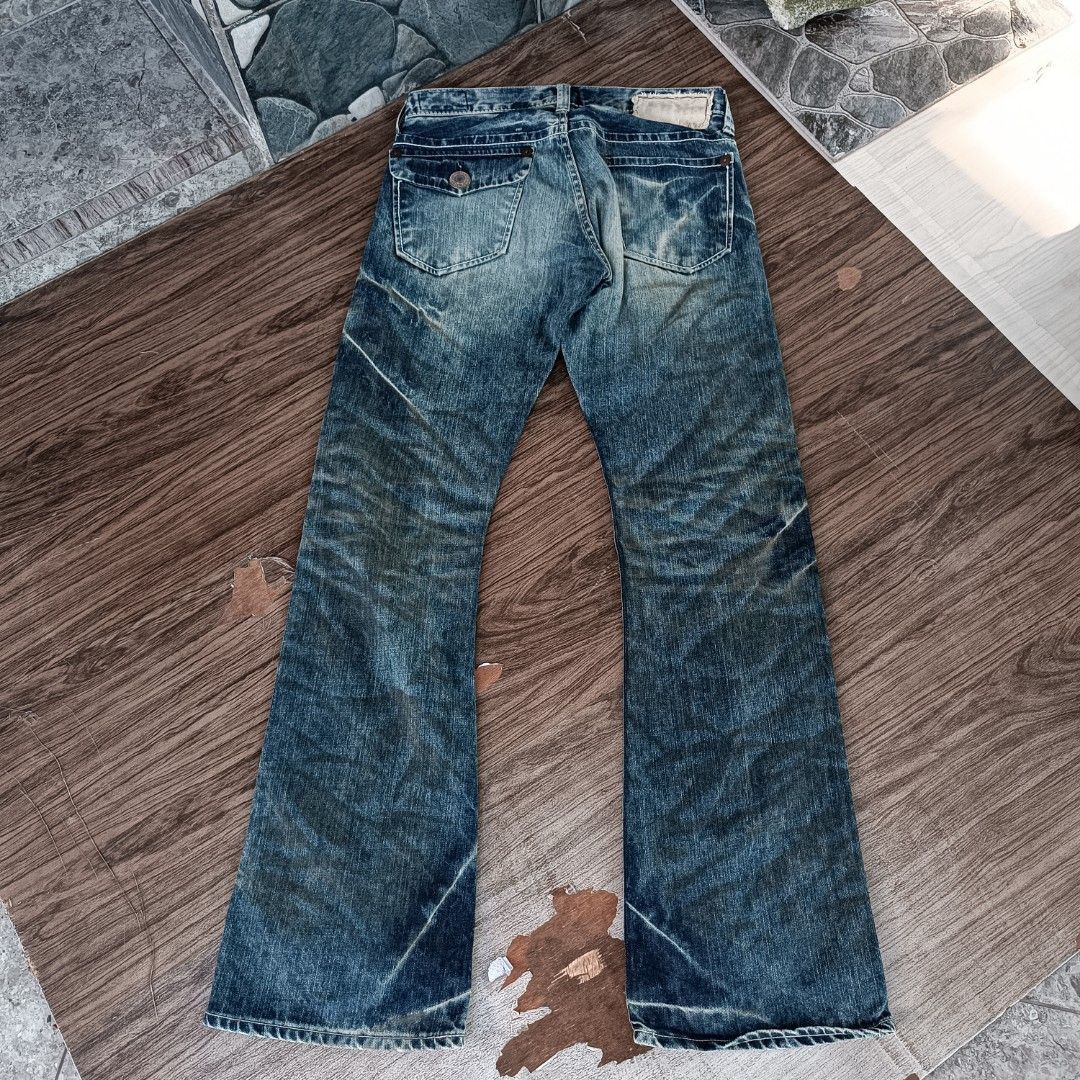 Tornado Mart ⭐Flare⭐Japanese blue way boot cut Size US 31 - 2 Thumbnail