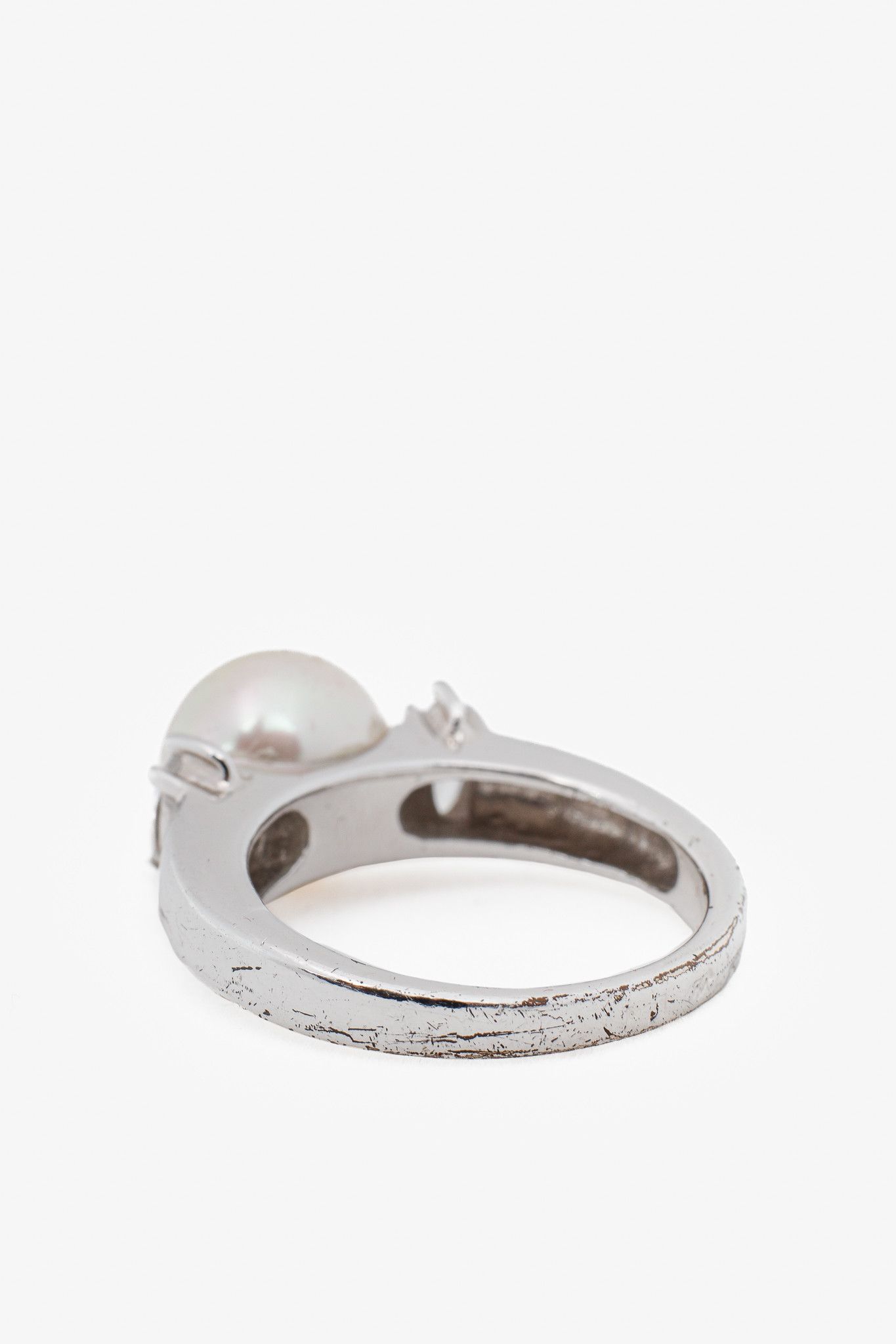 Other Majorica Lilit White Pearl & Zirconia Silver Ring Size ONE SIZE - 2 Thumbnail