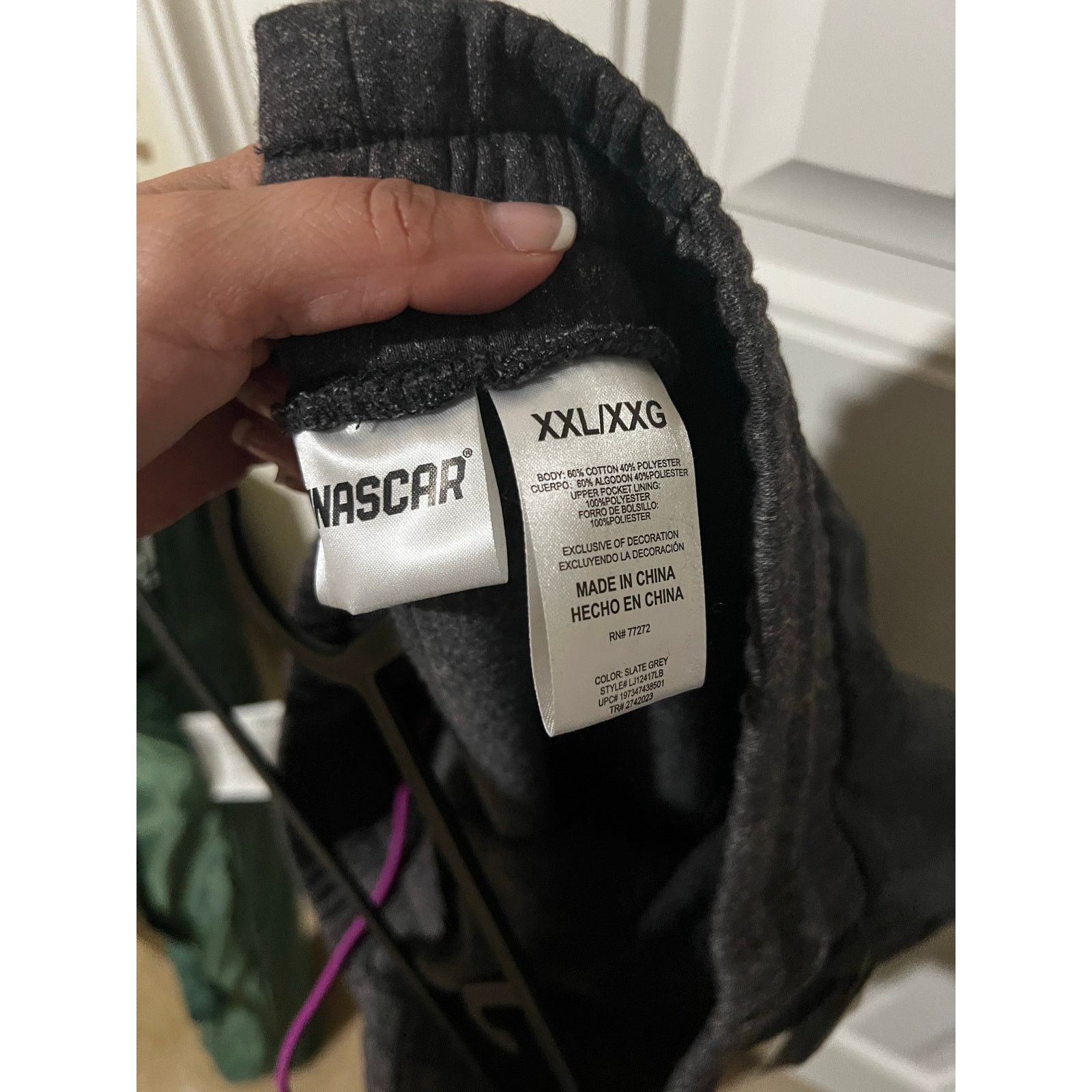 NASCAR Joggers Sweatpants Juniors elasticized waist drawstring XXL Size 42" / US 20 - 6 Thumbnail