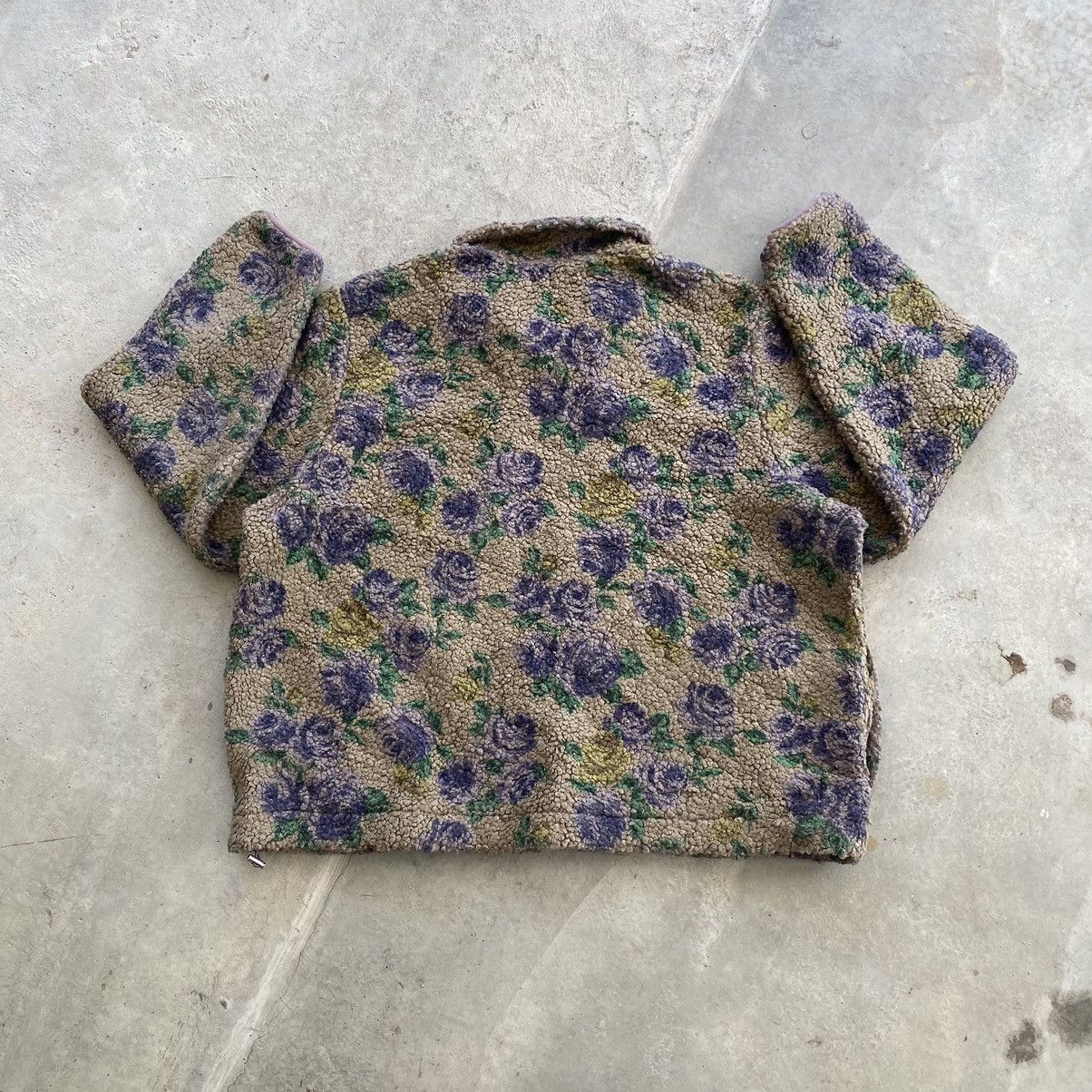 Japanese Brand JOUETIE Flower Multicolor Deep Pile Zipper Sweater Size US M / EU 48-50 / 2 - 3 Thumbnail