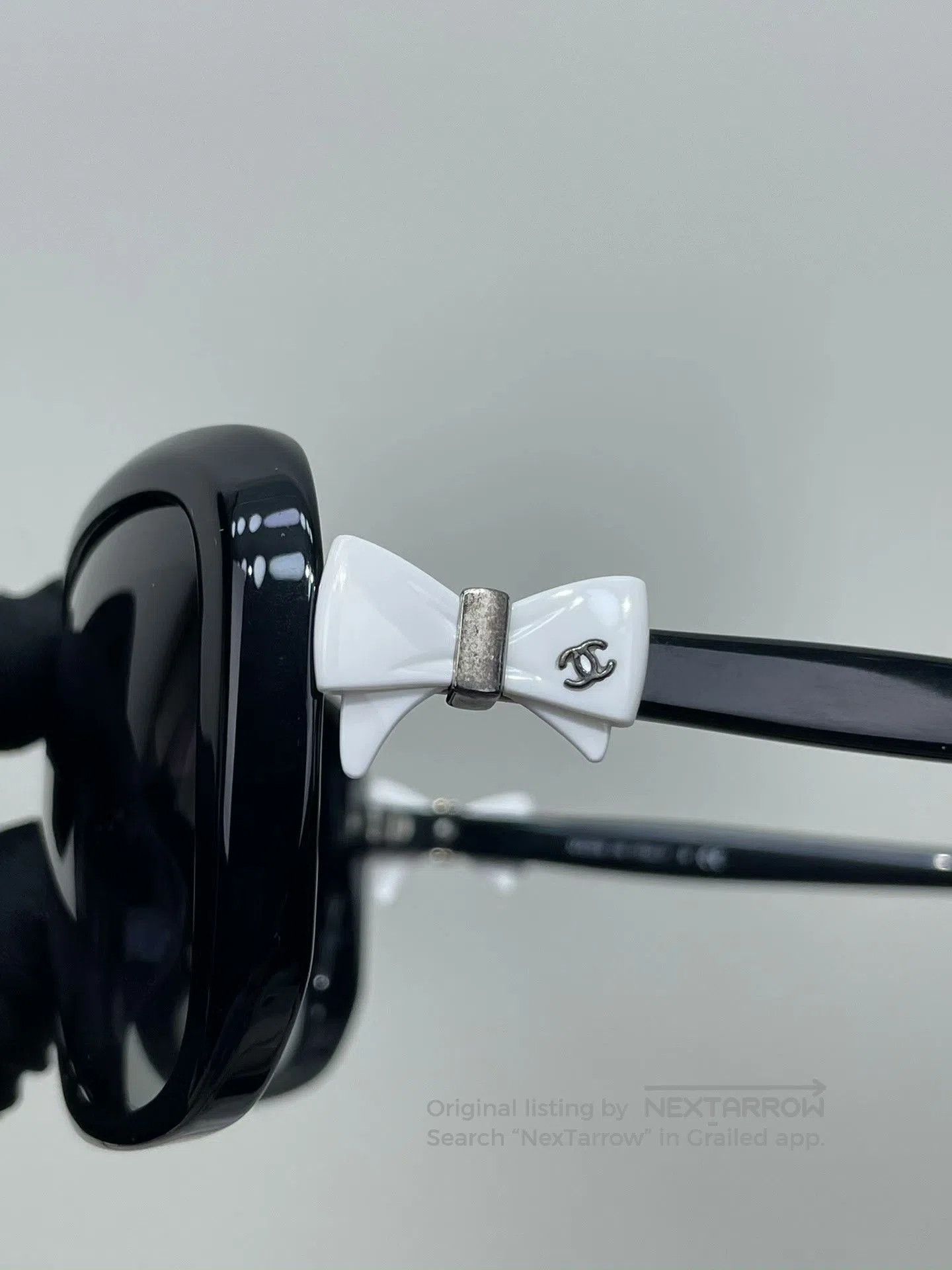Chanel Chanel White Bow Logo Glasses. Size ONE SIZE - 6 Thumbnail