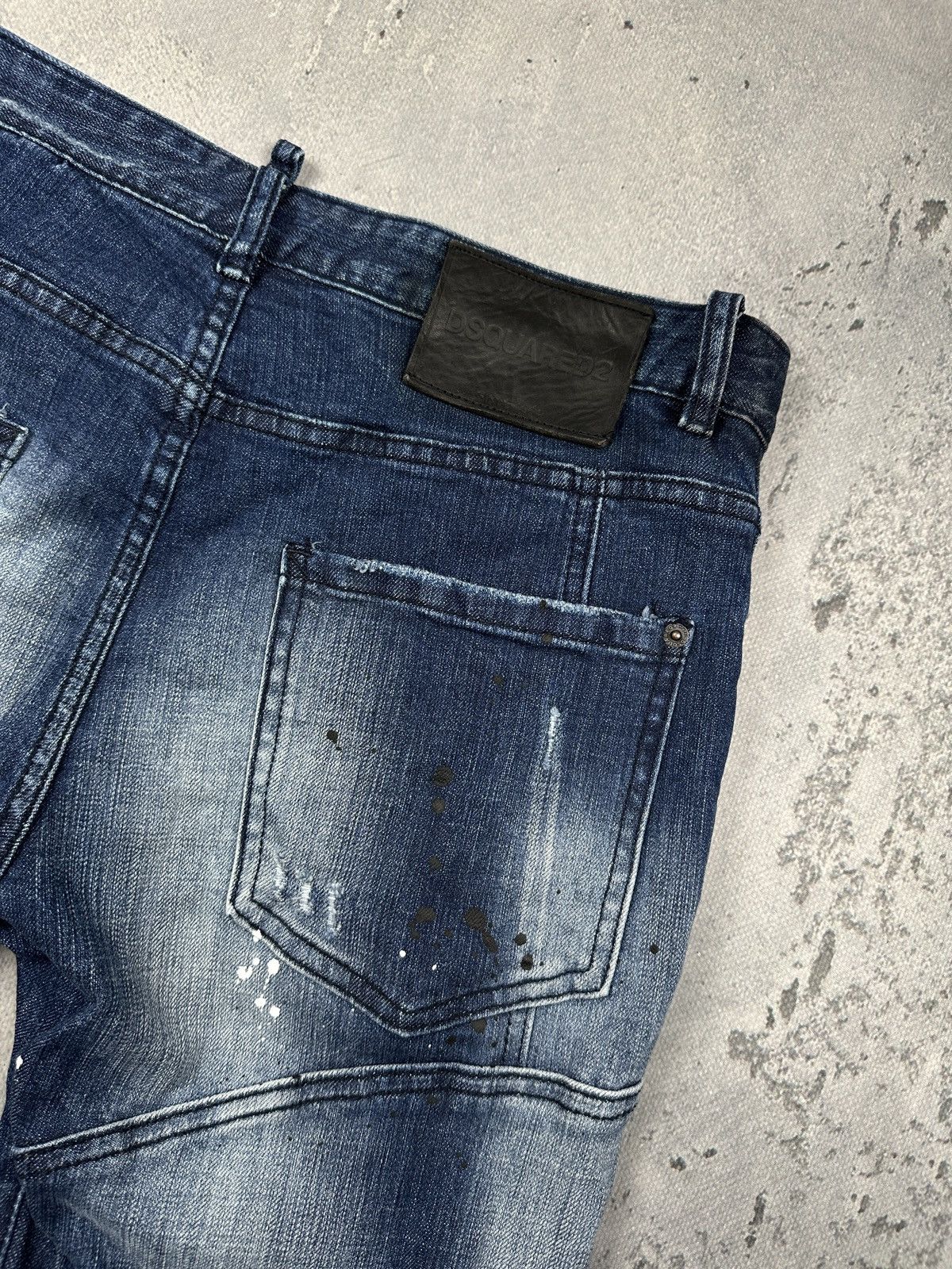 Dsquared2 Dsquared2 Distressed Vintage Wash Biker Jeans Splatter Rare Size US 34 / EU 50 - 4 Thumbnail