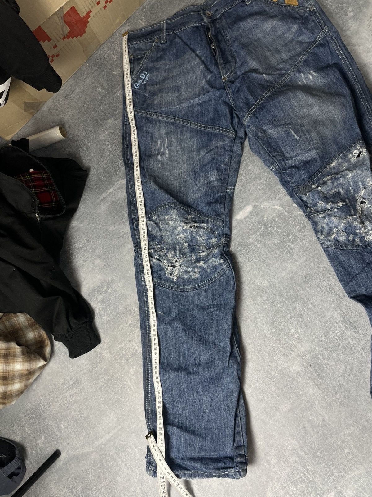G-Star Vintage baggy big logo G Star Raw Elwood carter embro jeans Size US 32 / EU 48 - 13 Thumbnail