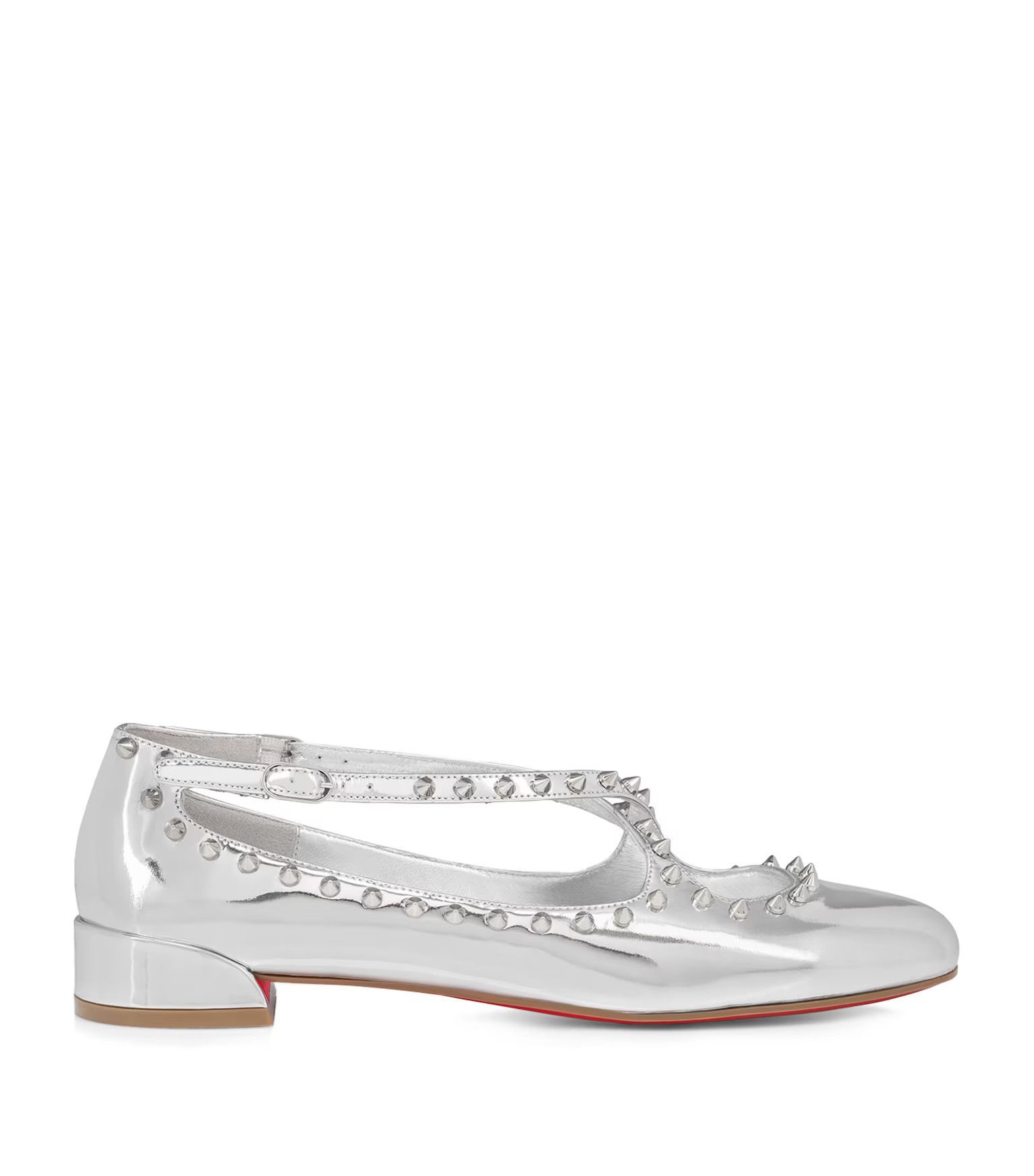Christian Louboutin oc11z0625 Flats in Silver Size US 9 / IT 39 - 3 Thumbnail
