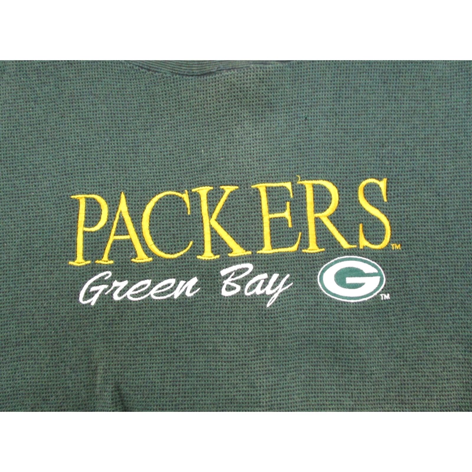 Logo 7 VINTAGE Green Bay Packers Embroidered Spell Out Crewneck Sweatshirt Hoodie L Mens Size US L / EU 52-54 / 3 - 2 Thumbnail