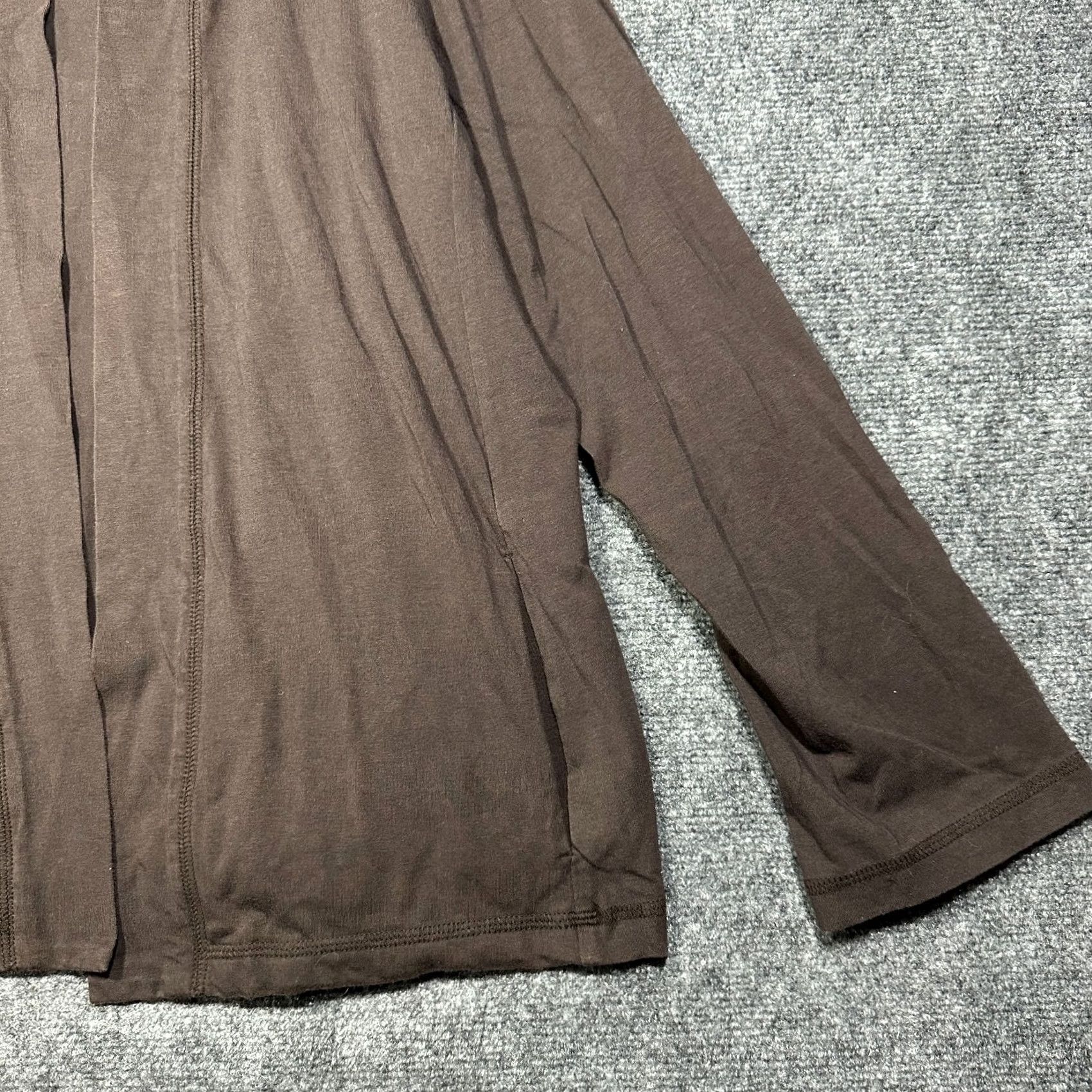 Eileen Fisher Eileen Fisher Cardigan Womens Large Brown Hooded Open Front Long Sleeve Stretch Knit Size L / US 10 / IT 46 - 2 Thumbnail