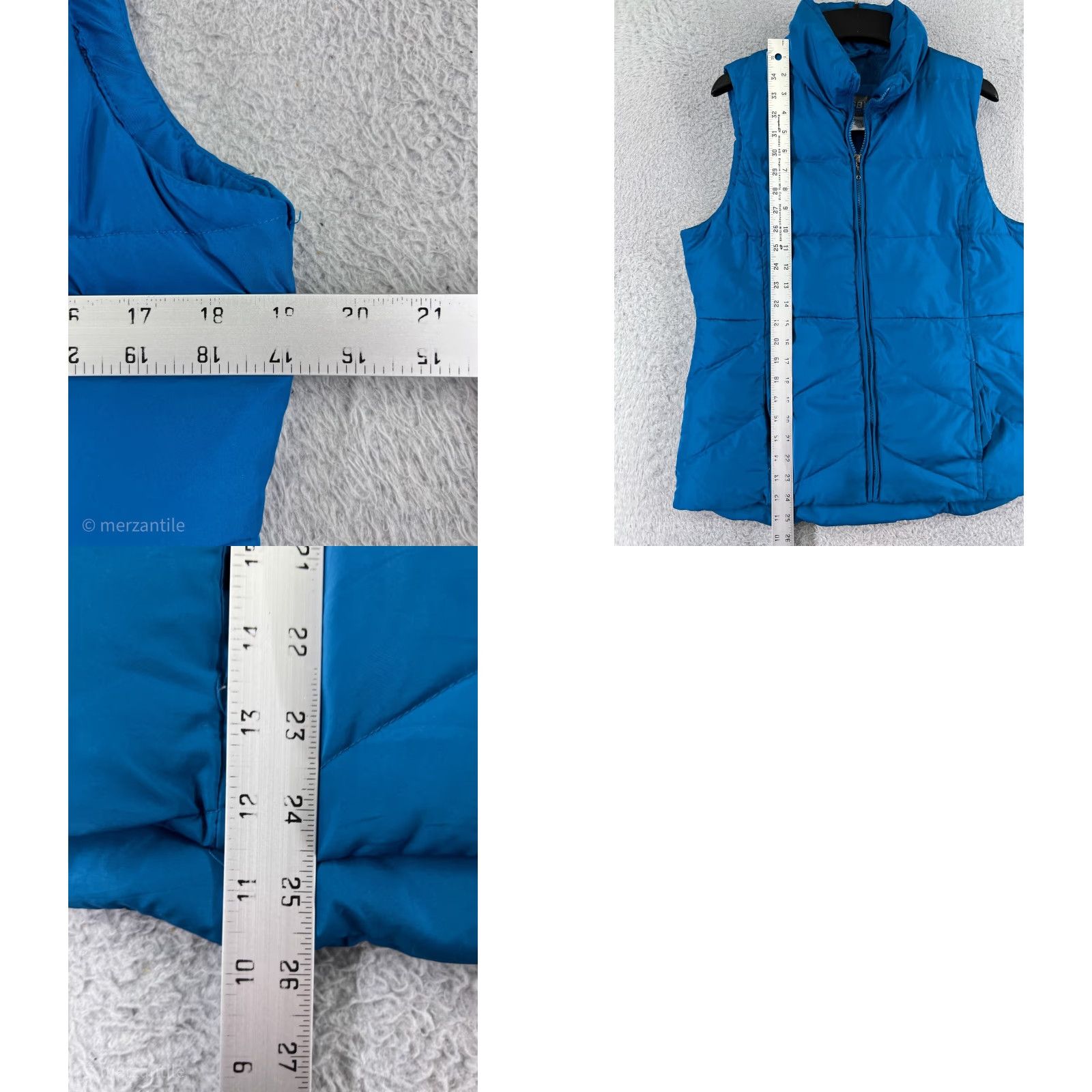 Vintage SJB Active Vest Women S Blue Puffer Down Insulation Polyester Shell Full Zip Vest Size S / US 4 / IT 40 - 9 Thumbnail