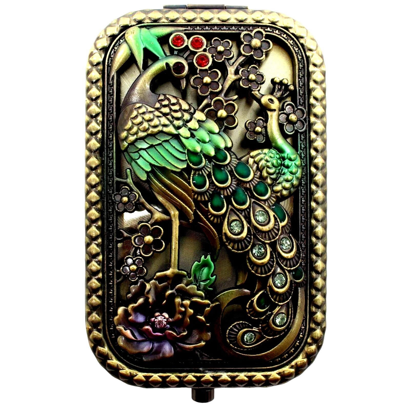 Other Benestfit Peacock Flower Art Mirror Rhinestone Enamel Copper Size ONE SIZE - 1 Thumbnail