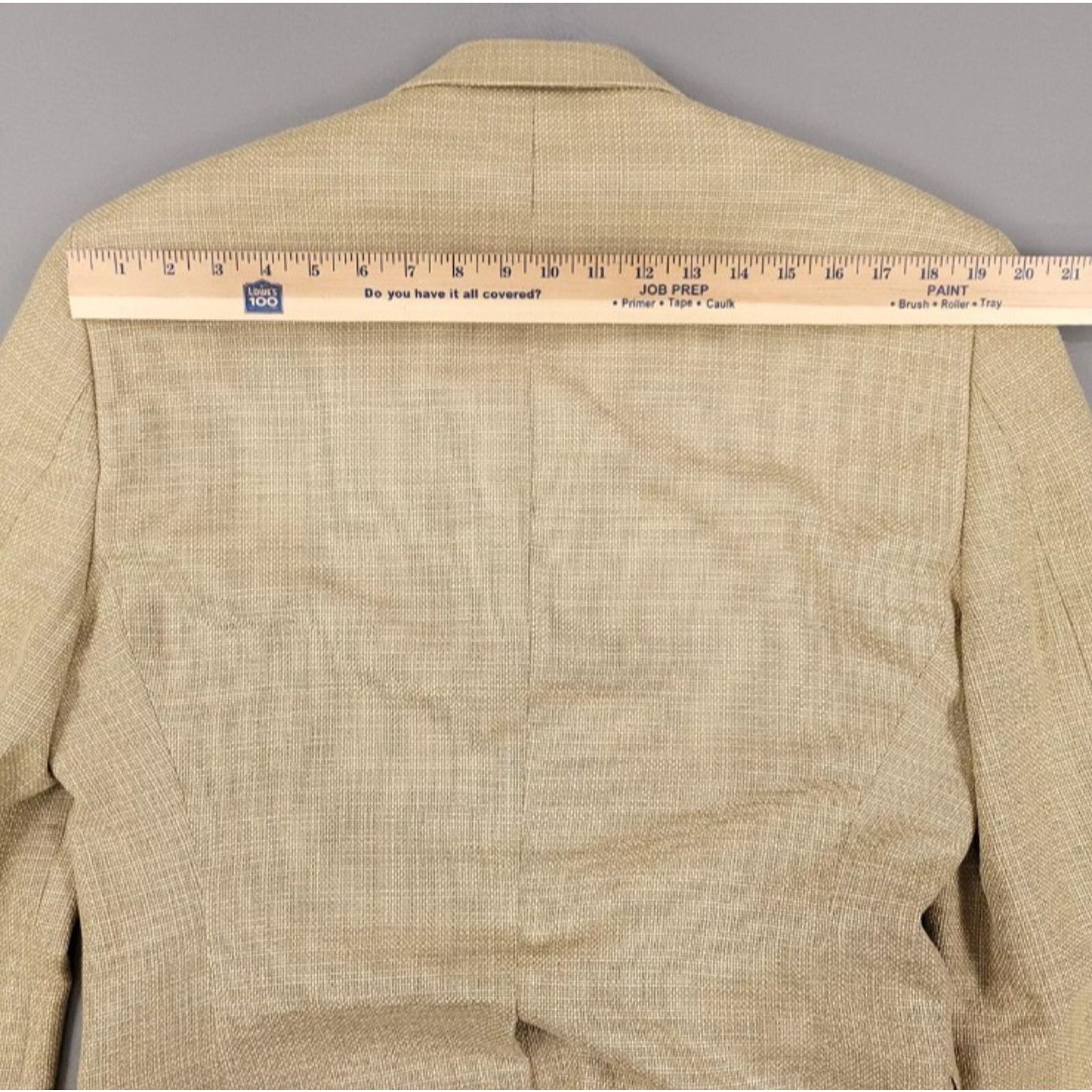 Chaps Chaps Blazer Mens 42R Tan Silk Basketweave Sport Coat Size 42R - 9 Thumbnail