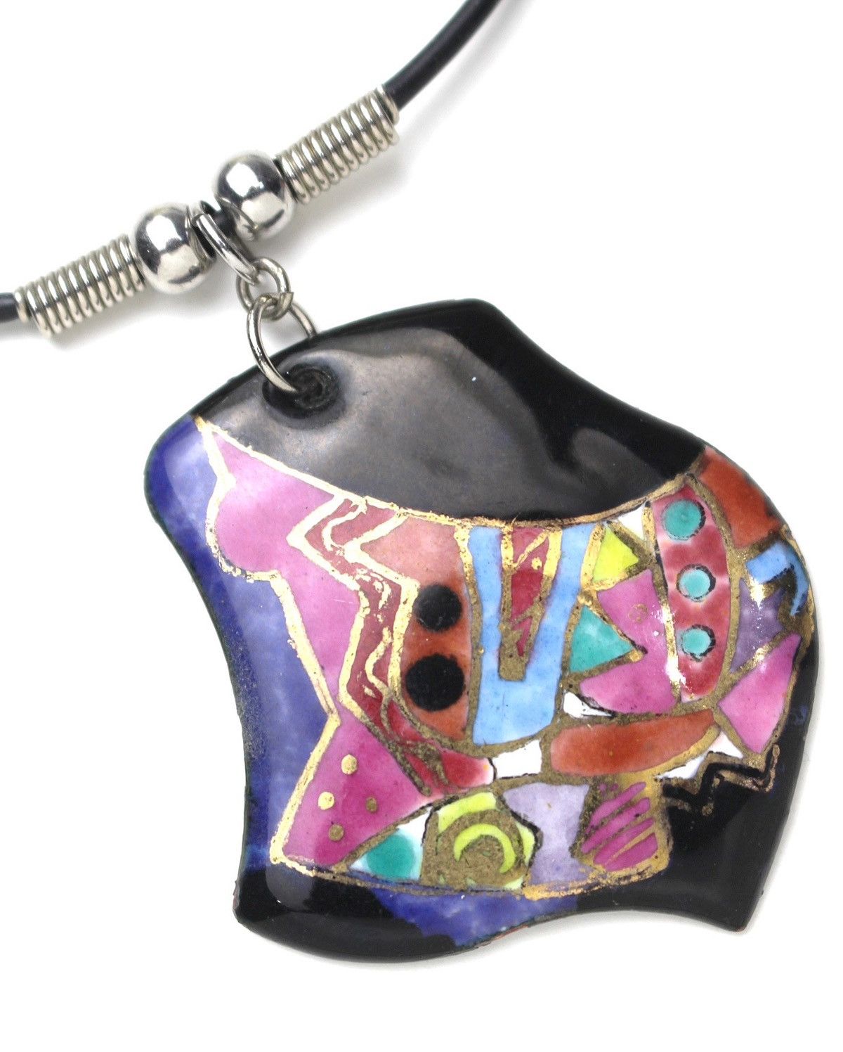 Vintage 2000S JAPANESE MADE SHATTERED ART NECKLACE Size ONE SIZE - 3 Thumbnail