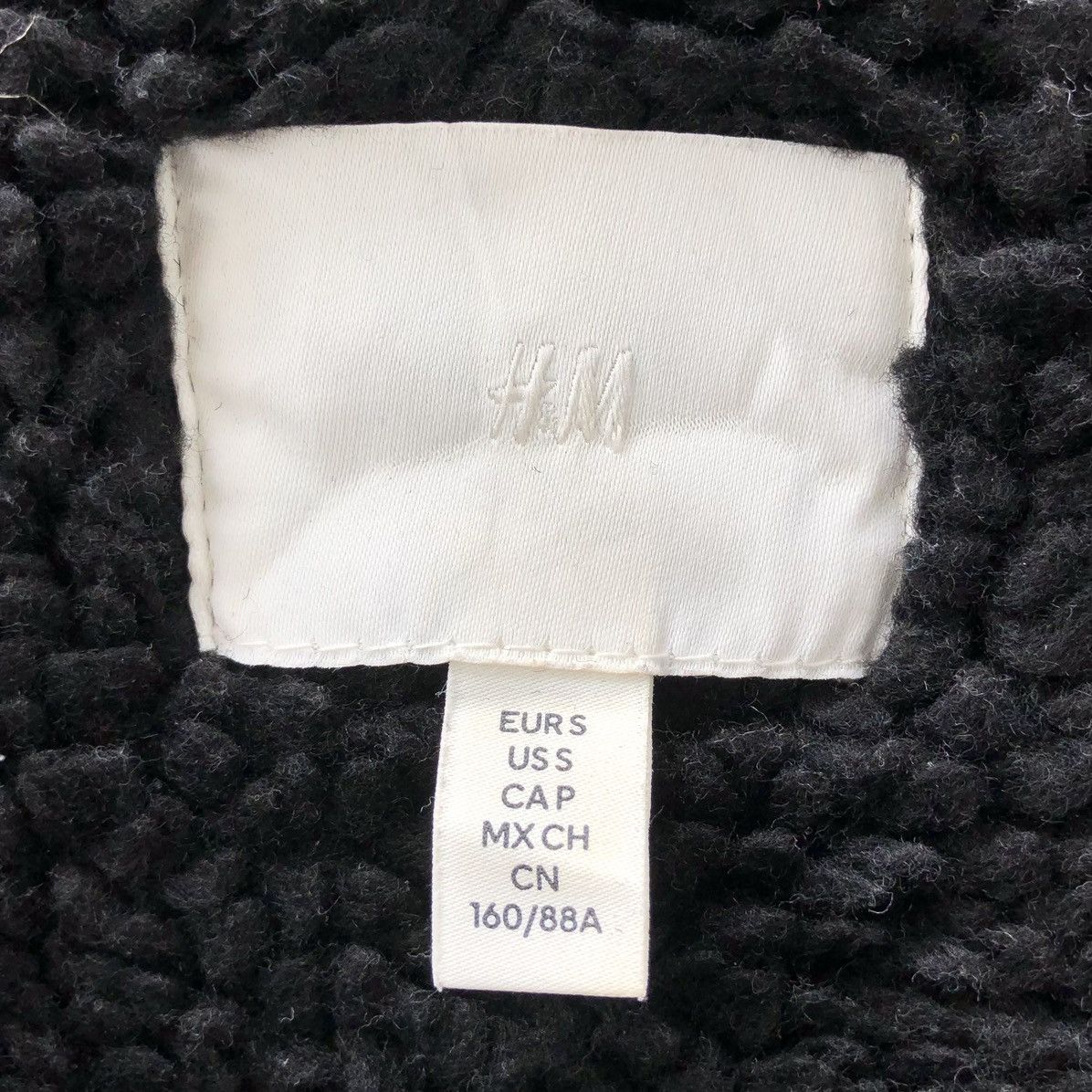 Japanese Brand H&M Double Collar Lined Fleece Black Jacket Size US S / EU 44-46 / 1 - 16 Thumbnail