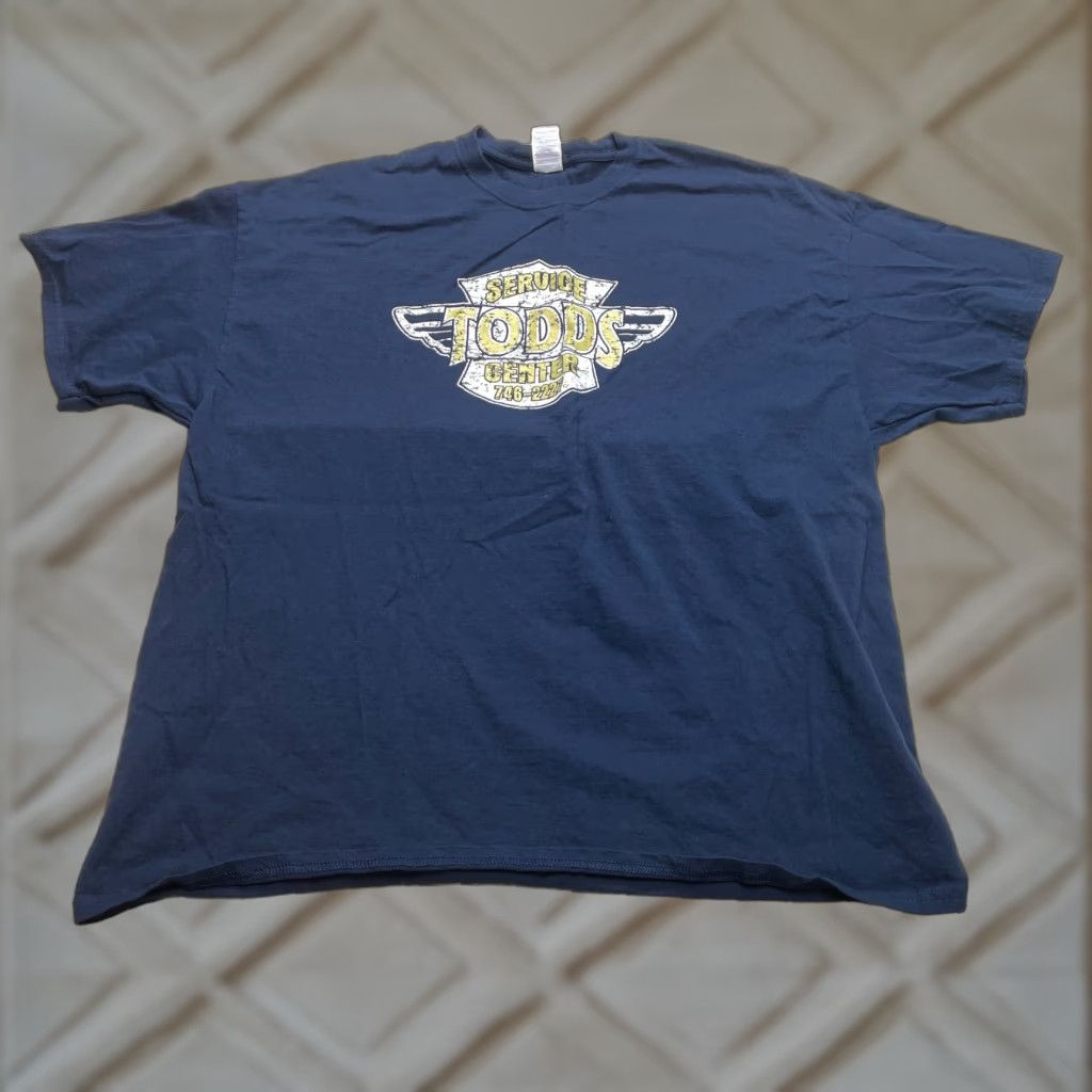 Gildan Gildan Heavy Cotton Shirt Mens 2XL Blue Short Sleeve Crew Neck T-Shirt Size US XXL / EU 58 / 5 - 1 Thumbnail
