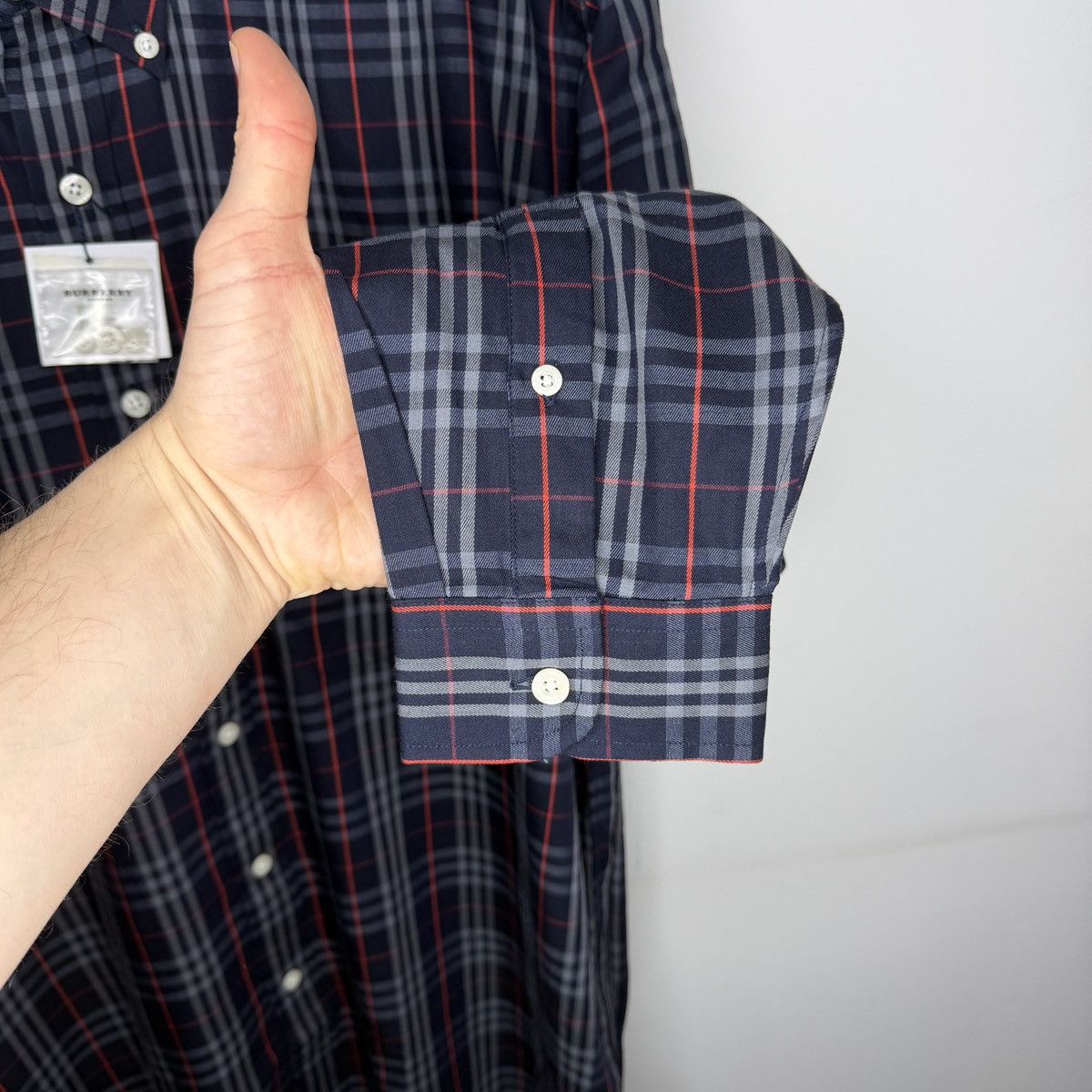 Burberry Burberry Nova Check Navy Checkered Shirt Button Up BRAND NEW Size US L / EU 52-54 / 3 - 11 Thumbnail