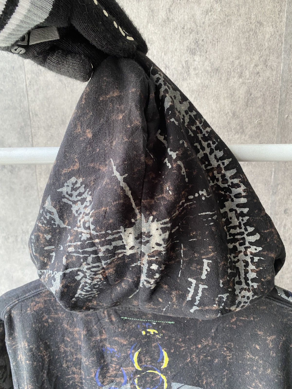 Japanese Brand SACKS Hoodie Overprint Distressed Design Size US M / EU 48-50 / 2 - 14 Thumbnail