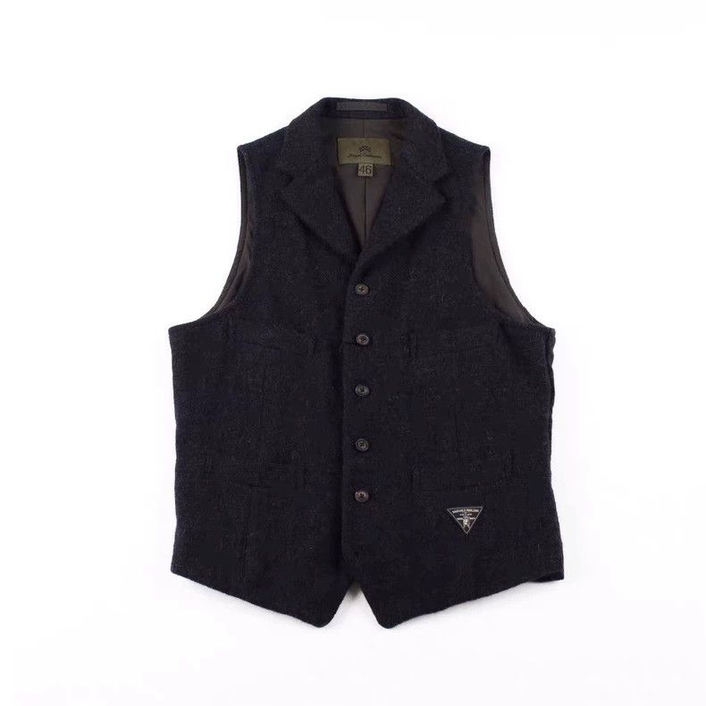 Nigel Cabourn Nigel Cabourn Gray Tweed Vest Size US XL / EU 56 / 4 - 1 Preview