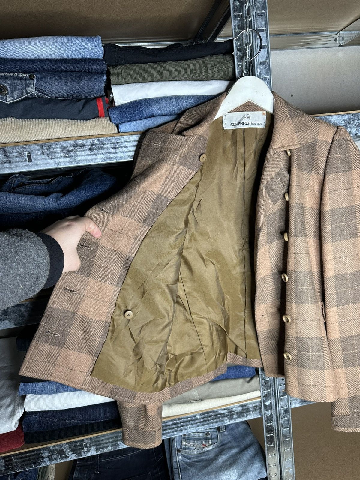 Jean-Louis Scherrer Scherrer Boutique Paris Plaid Wool Jacket Size 36 Size XS / US 0-2 / IT 36-38 - 4 Thumbnail