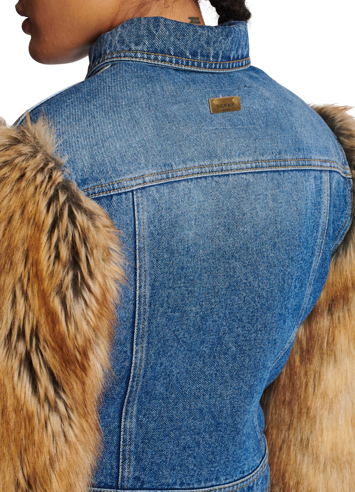 Balmain o1w1db10624 Denim Jacket in Blue Size XS / US 0-2 / IT 36-38 - 3 Thumbnail