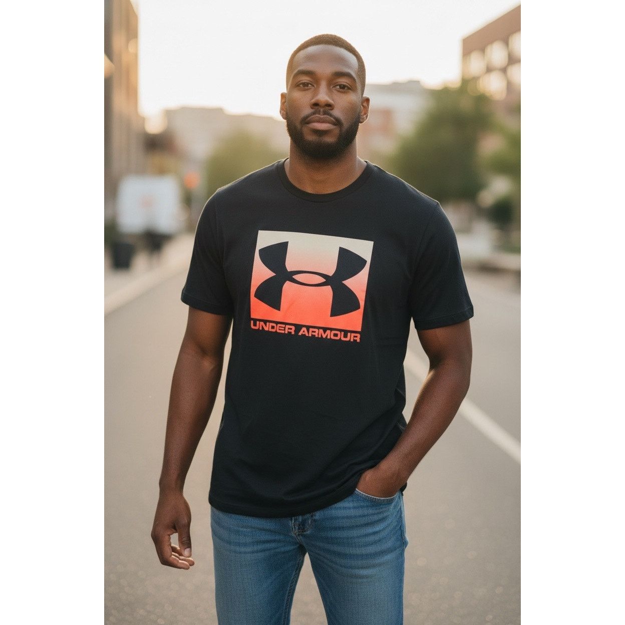Under Armour Under Armour Men’s HeatGear Graphic T-Shirt Navy Blue XL Size US XL / EU 56 / 4 - 1 Thumbnail