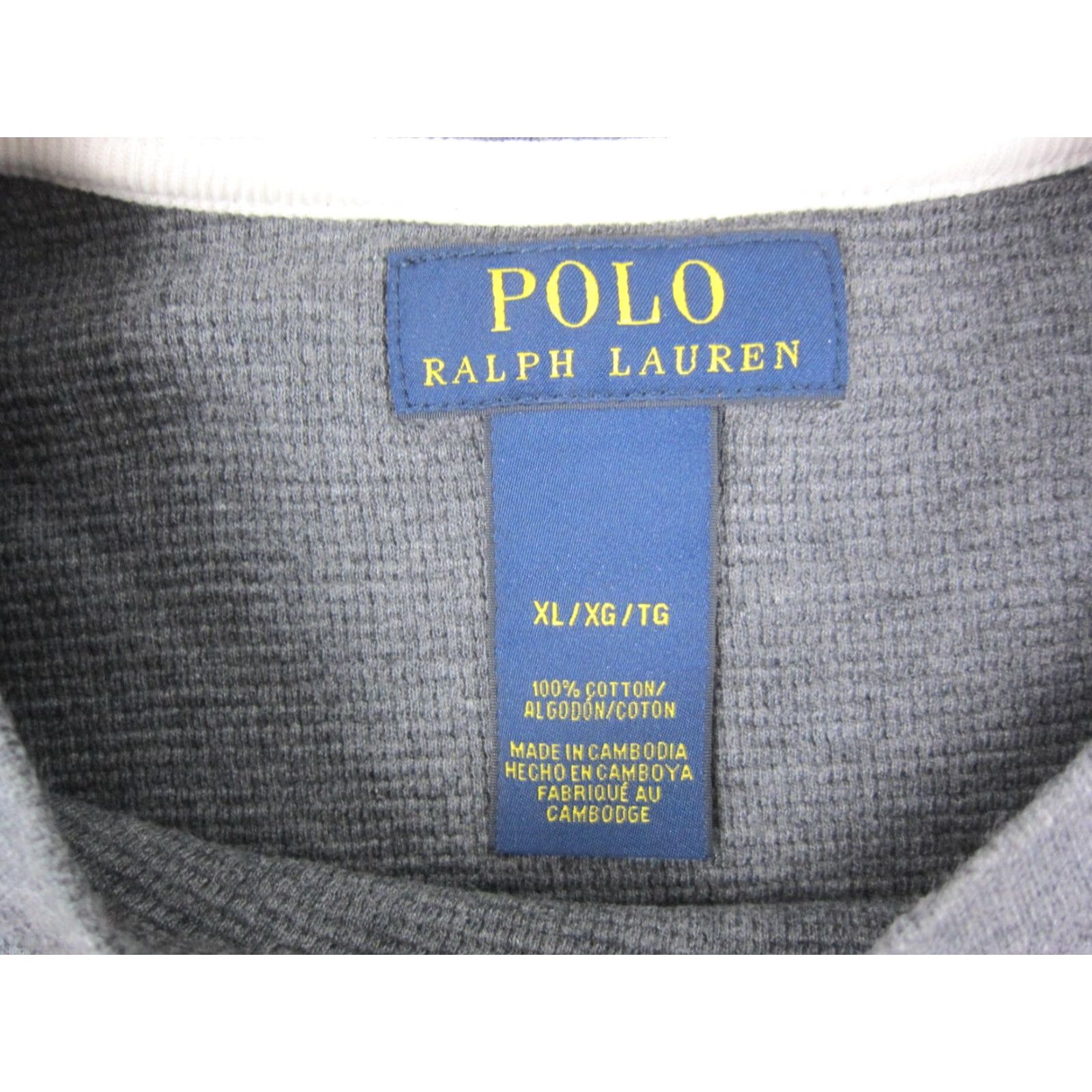 Polo Ralph Lauren Polo Ralph Lauren Shirt Mens XL Gray Long Sleeve Thermal Waffle Knit Logo 90s Classic Outdoor Retro All Seasons Easy Care Size US XL / EU 56 / 4 - 4 Thumbnail