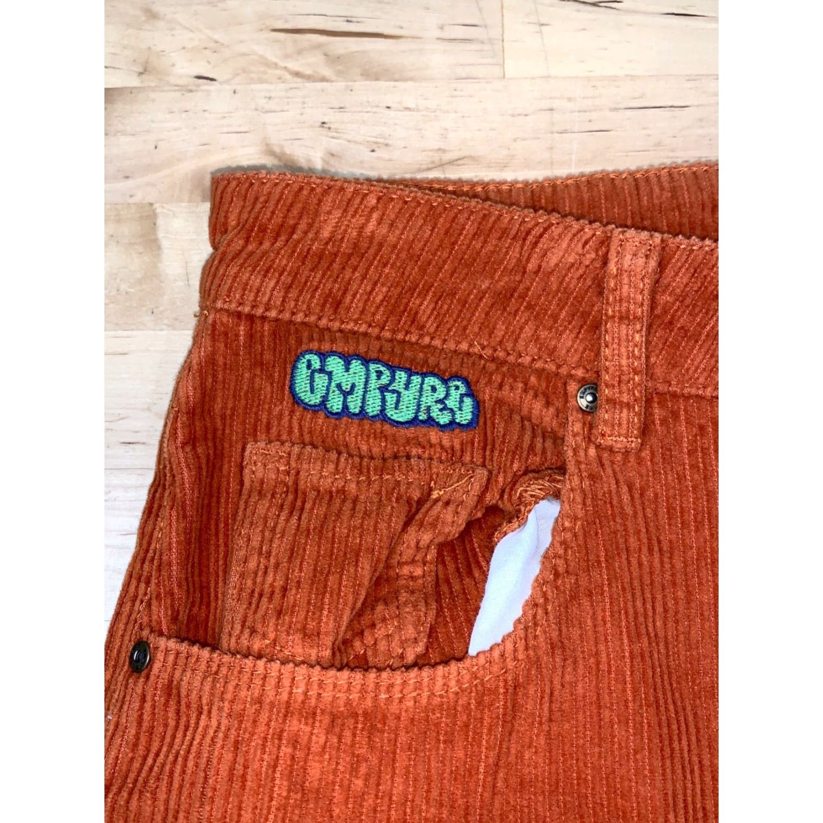 Empyre Empyre Tori Corduroy Pants Womens 3 Orange Corduroy Pants Ankle Baggy 10785 Women Size 26" / US 2 / IT 38 - 5 Thumbnail