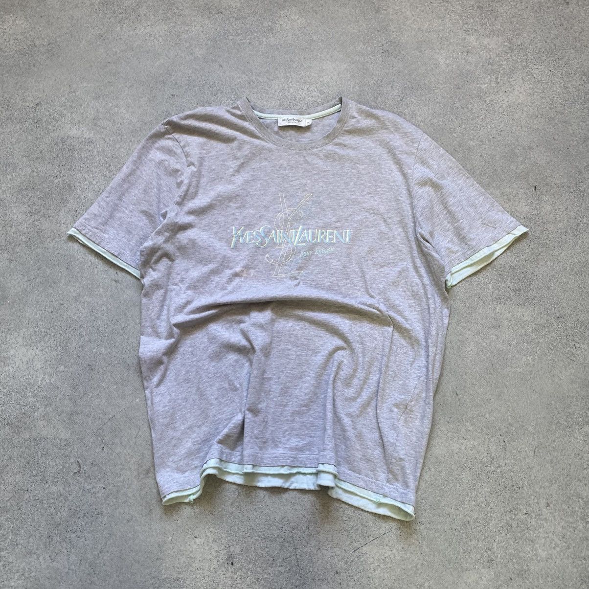 Yves Saint Laurent Vintage YSL T-Shirt Big Logo Spell Out Size US XL / EU 56 / 4 - 1 Thumbnail