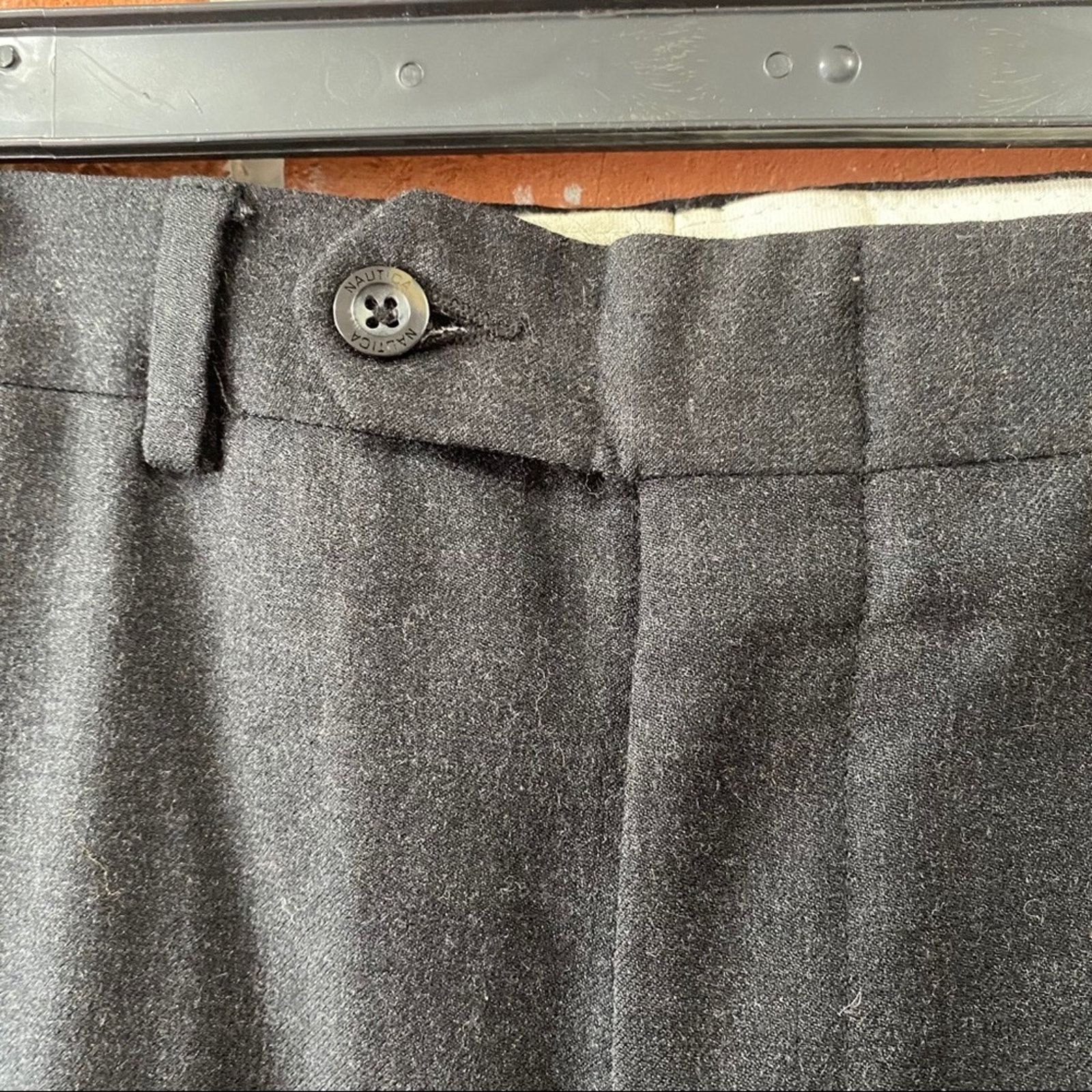 Nautica Men's Nautica Wool and Cashmere Pants sz 35 x 32 Grey Color Size US 35 - 2 Thumbnail