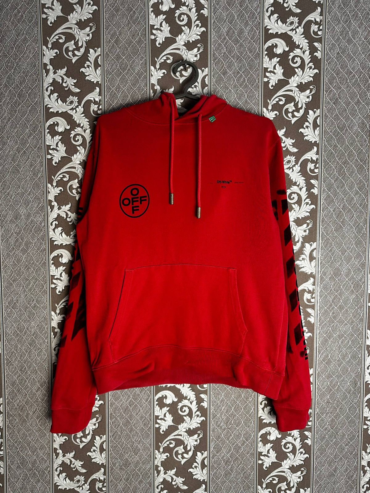 Off-White Off-White Red Spray Hoodie Virgil Abloh Portugal Size US M / EU 48-50 / 2 - 3 Thumbnail