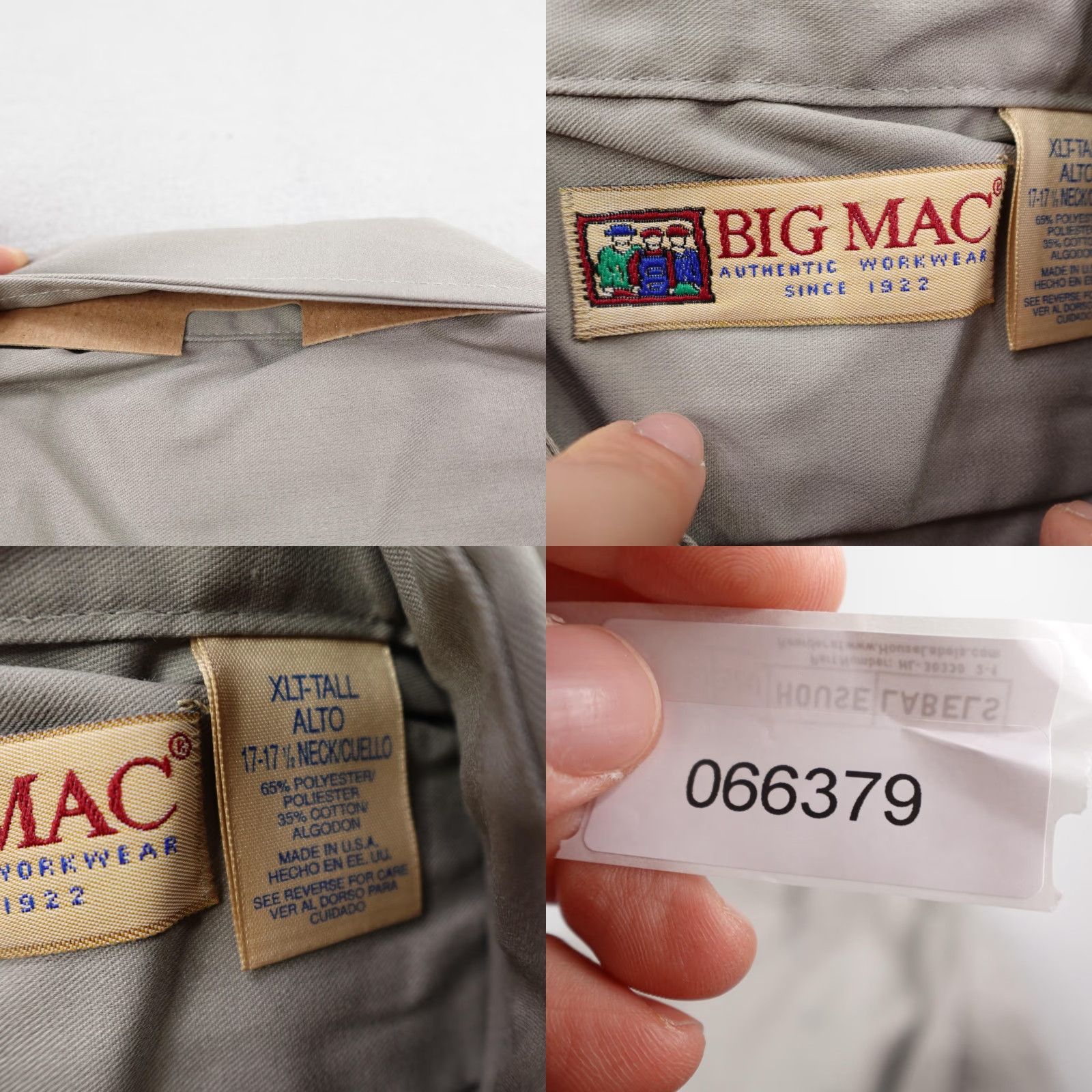 Vintage Vintage Big Mac Shirt Mens XL Tall Khaki Tan Button Up Work 90s Deadstock NEW Size US XL / EU 56 / 4 - 8 Thumbnail
