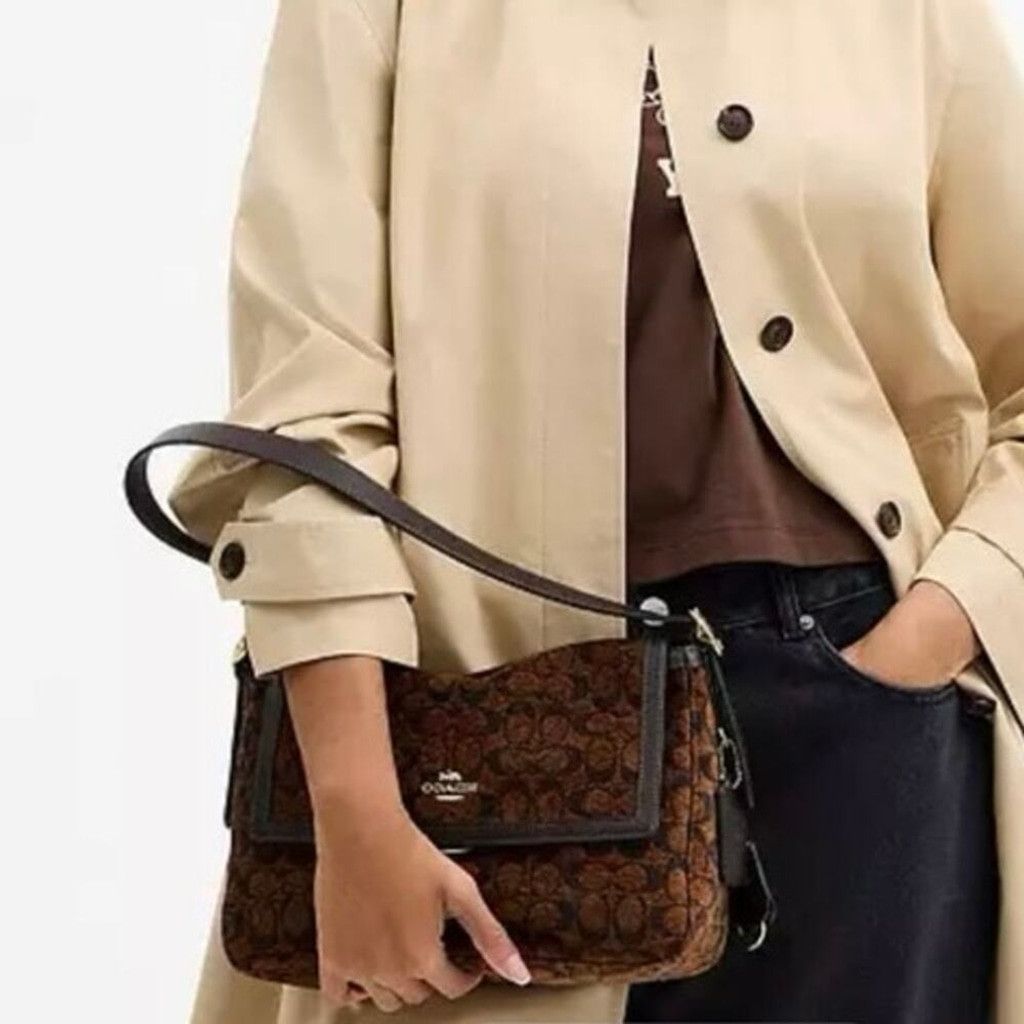 Coach Etta Flap Bag In Signature Chenille