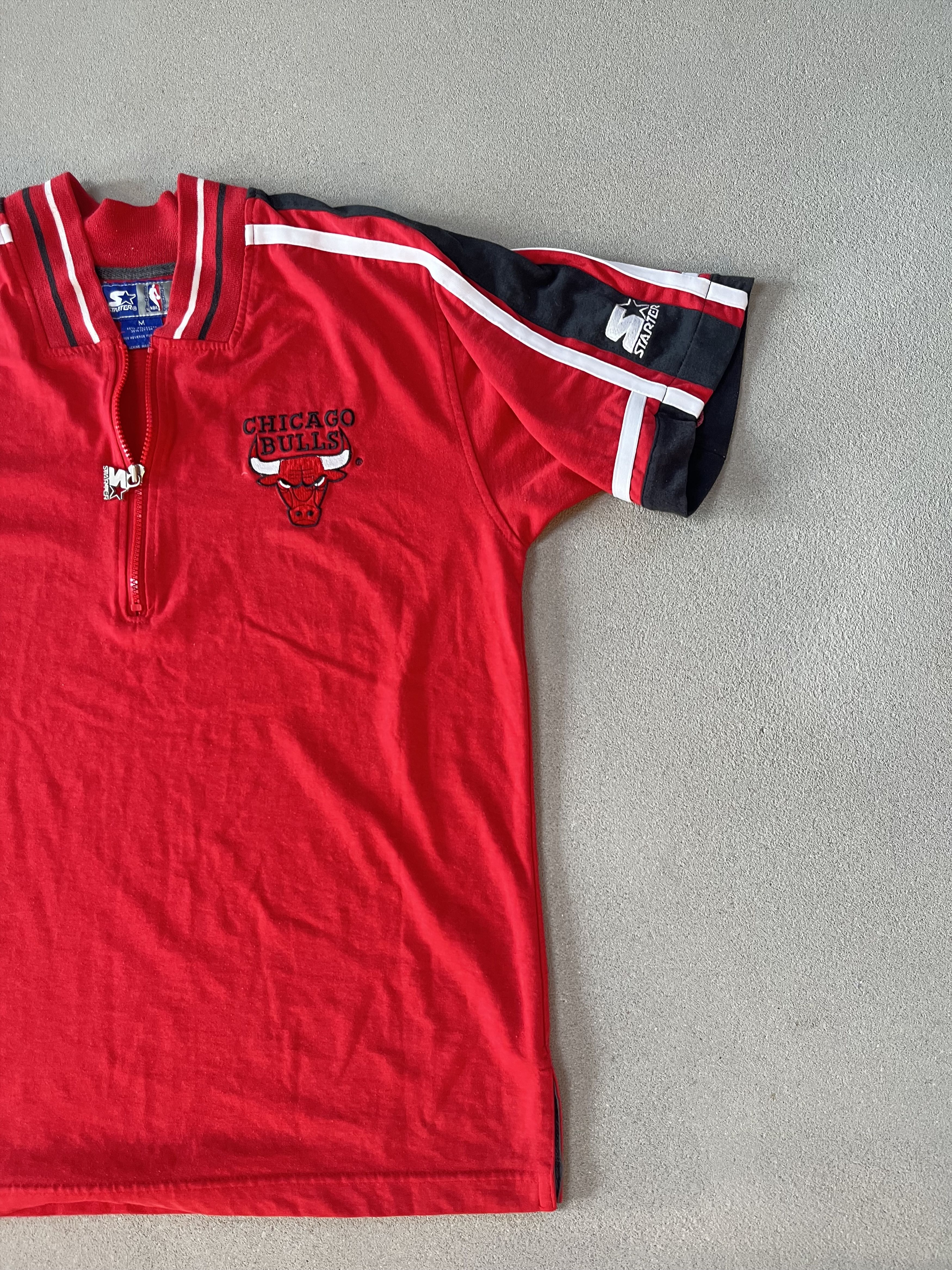 NBA × Starter × Vintage Vintage Half Zip T-Short Tee Chciago Bulls Starter Size US M / EU 48-50 / 2 - 4 Thumbnail