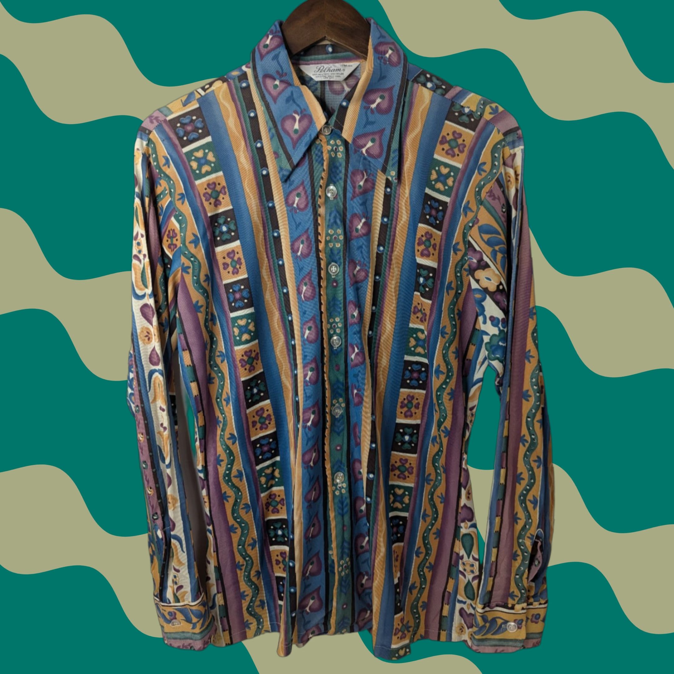 Vintage VINTAGE Pelham Button Shirt Mens M White 90s Hippie Retro Western Classic 80s 70s Neon Logo 15/15.5 Size US M / EU 48-50 / 2 - 1 Thumbnail