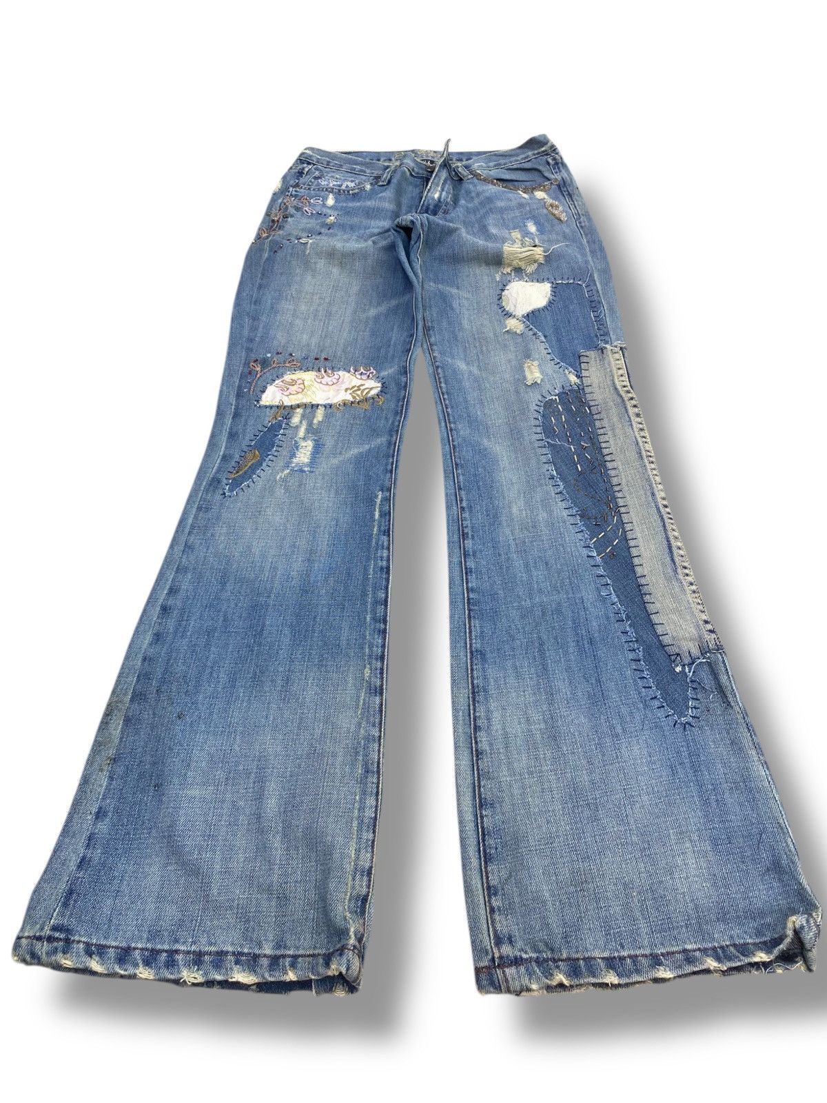 Japanese Brand Japanese Brand Patchwork Style Bootcut Jeans Size US 28 / EU 44 - 1 Thumbnail