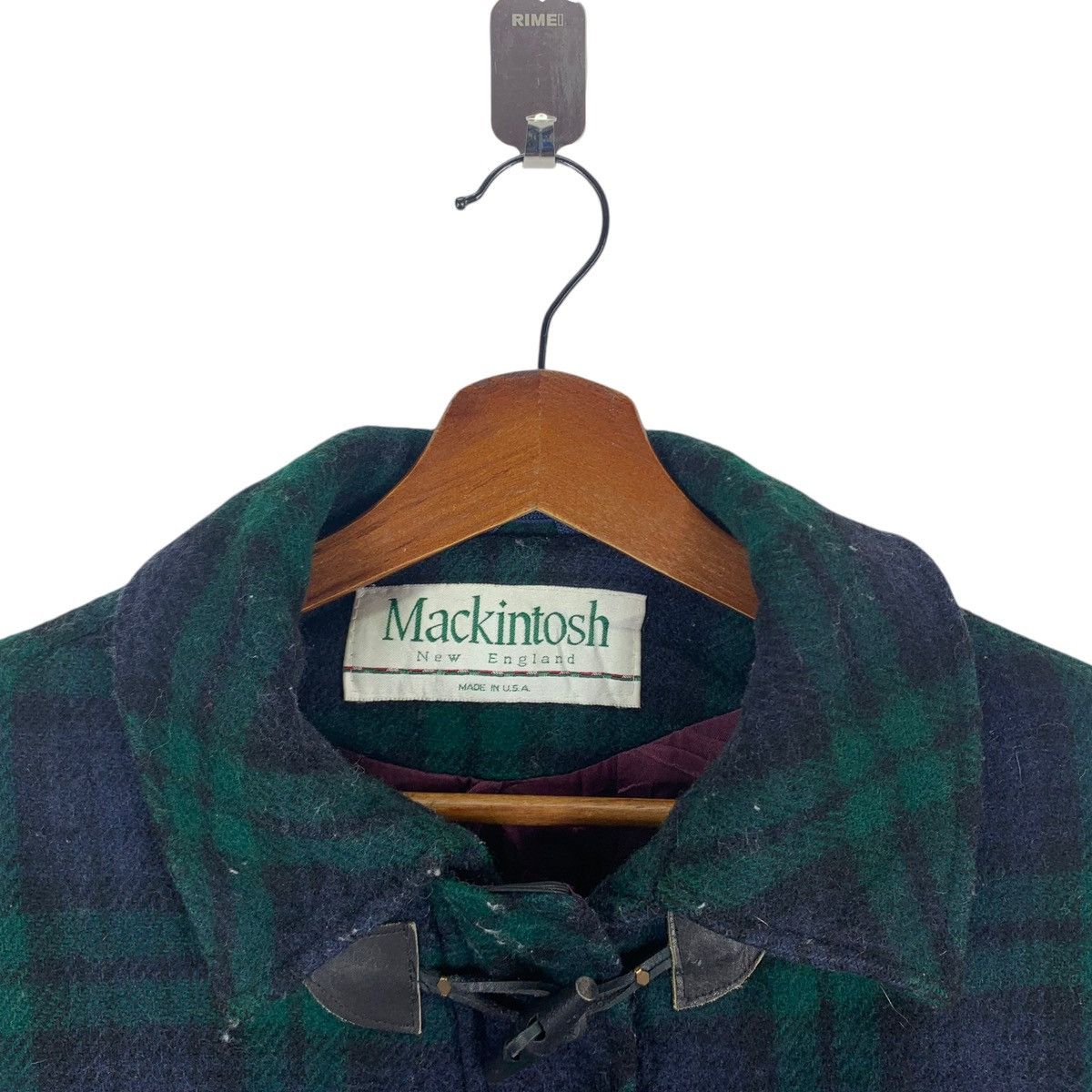 Mackintosh 🔥🔥 VINTAGE MACKINTOSH ENGLAND TOGGLE BUTTON TARTAN Size US M / EU 48-50 / 2 - 5 Thumbnail