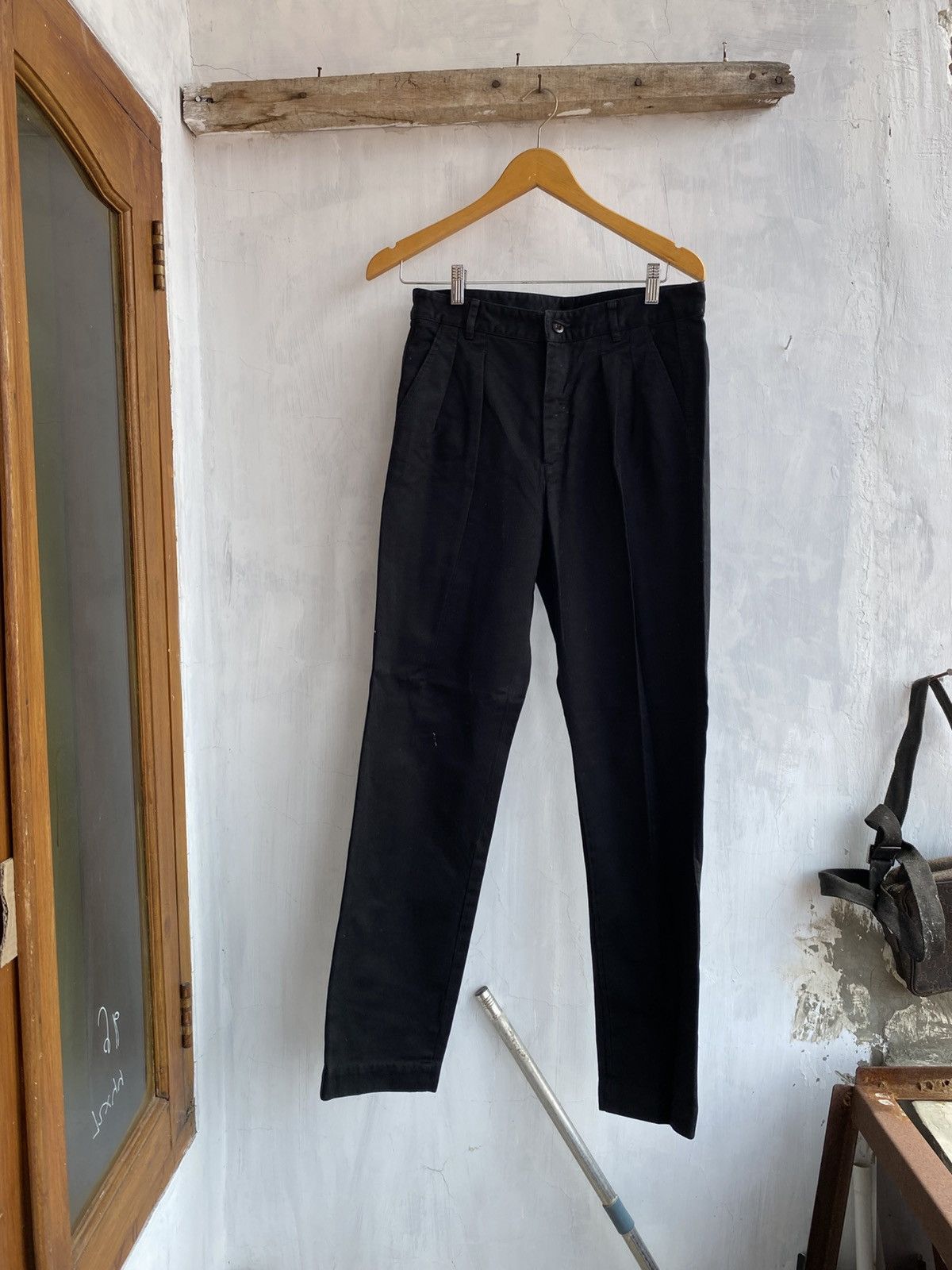 Margaret Howell black chinos pleated Size US 30 / EU 46 - 1 Thumbnail