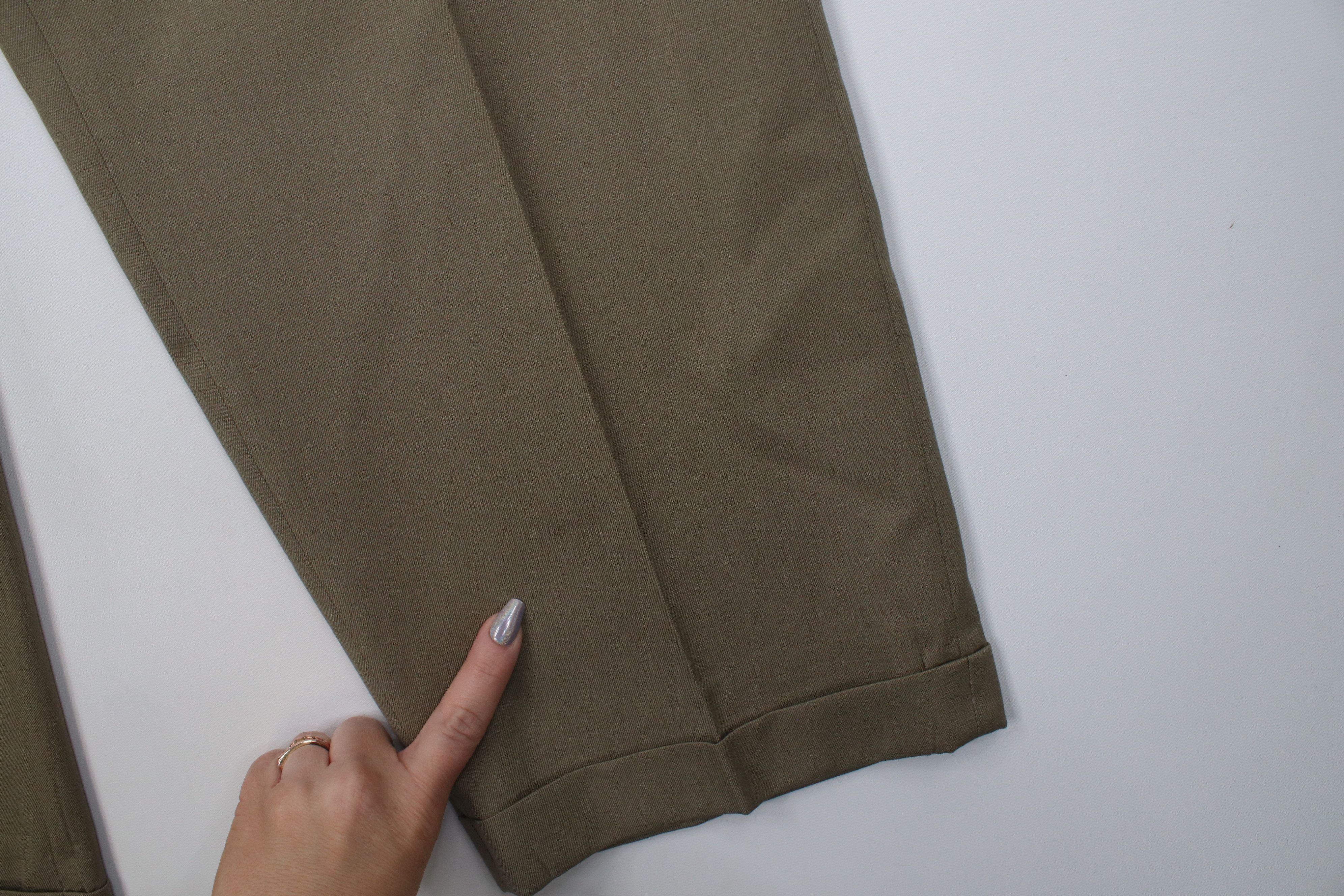 Vintage Vintage 90s Streetwear Wool Knit Wide Leg Chino Pants Beige Size US 42 / EU 58 - 5 Thumbnail