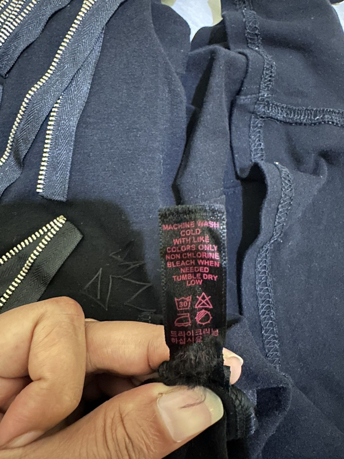 Le Grande Bleu (L.G.B.) CRAZY FASHION LS ZIPPER UNTIDY ASYMMETRICAL LGB STYLE Size US M / EU 48-50 / 2 - 7 Thumbnail