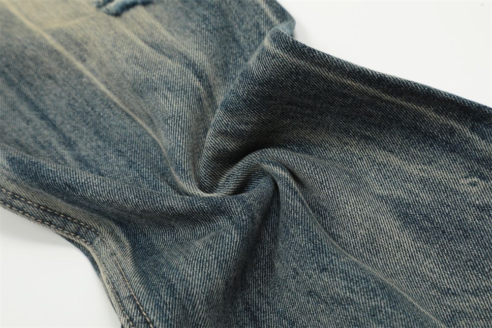 Japanese Brand × Jean Men's vintage washed distressed wide-leg ripped jeans Size US 32 / EU 48 - 6 Thumbnail