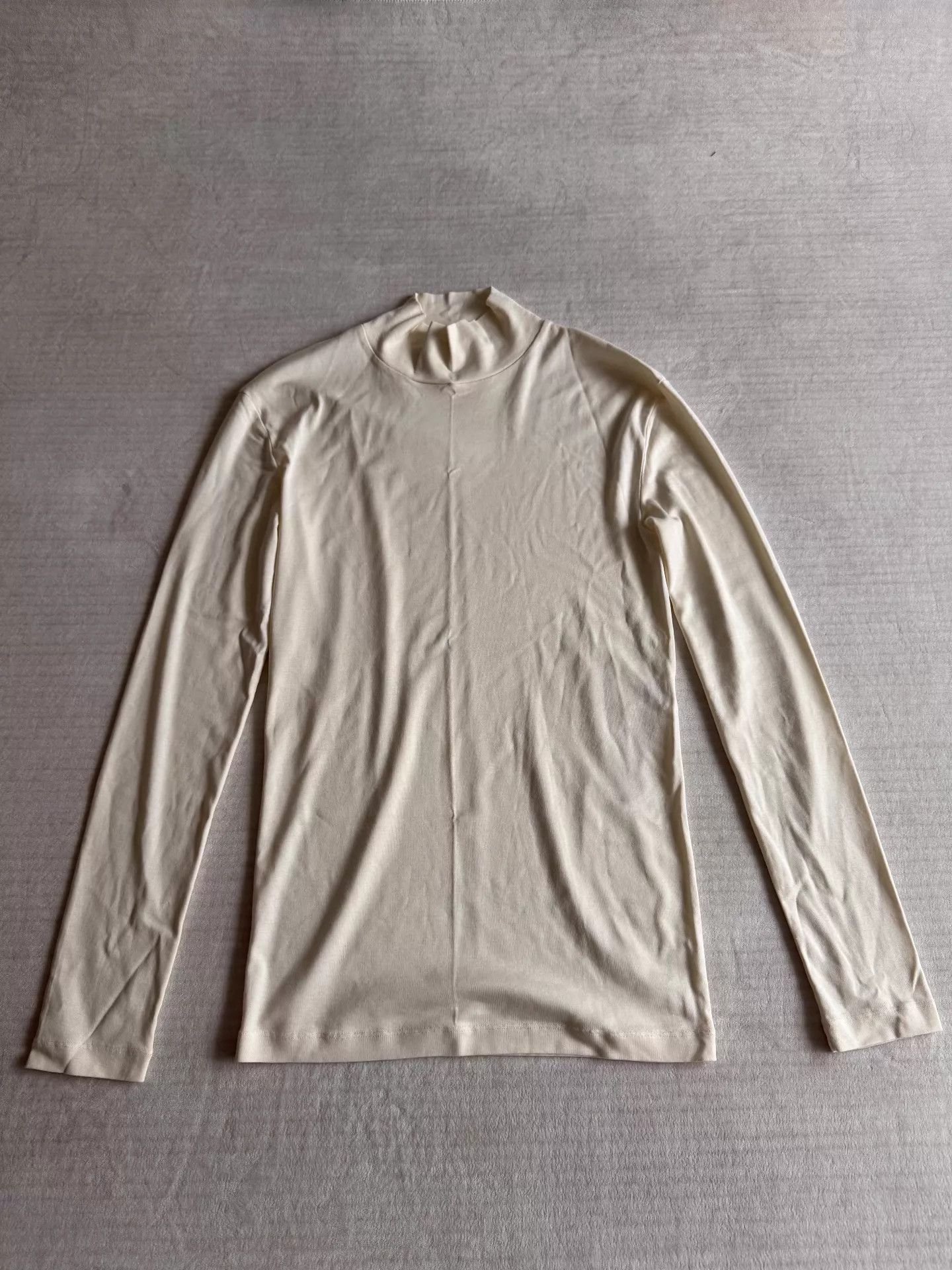 Lemaire Beige High Neck Long Sleeve Top Size S Size US S / EU 44-46 / 1 - 1 Thumbnail