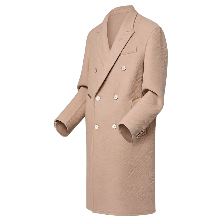 Louis Vuitton Double Face Silk and Wool Blend Double-Breasted Coat Size US L / EU 52-54 / 3 - 2 Thumbnail