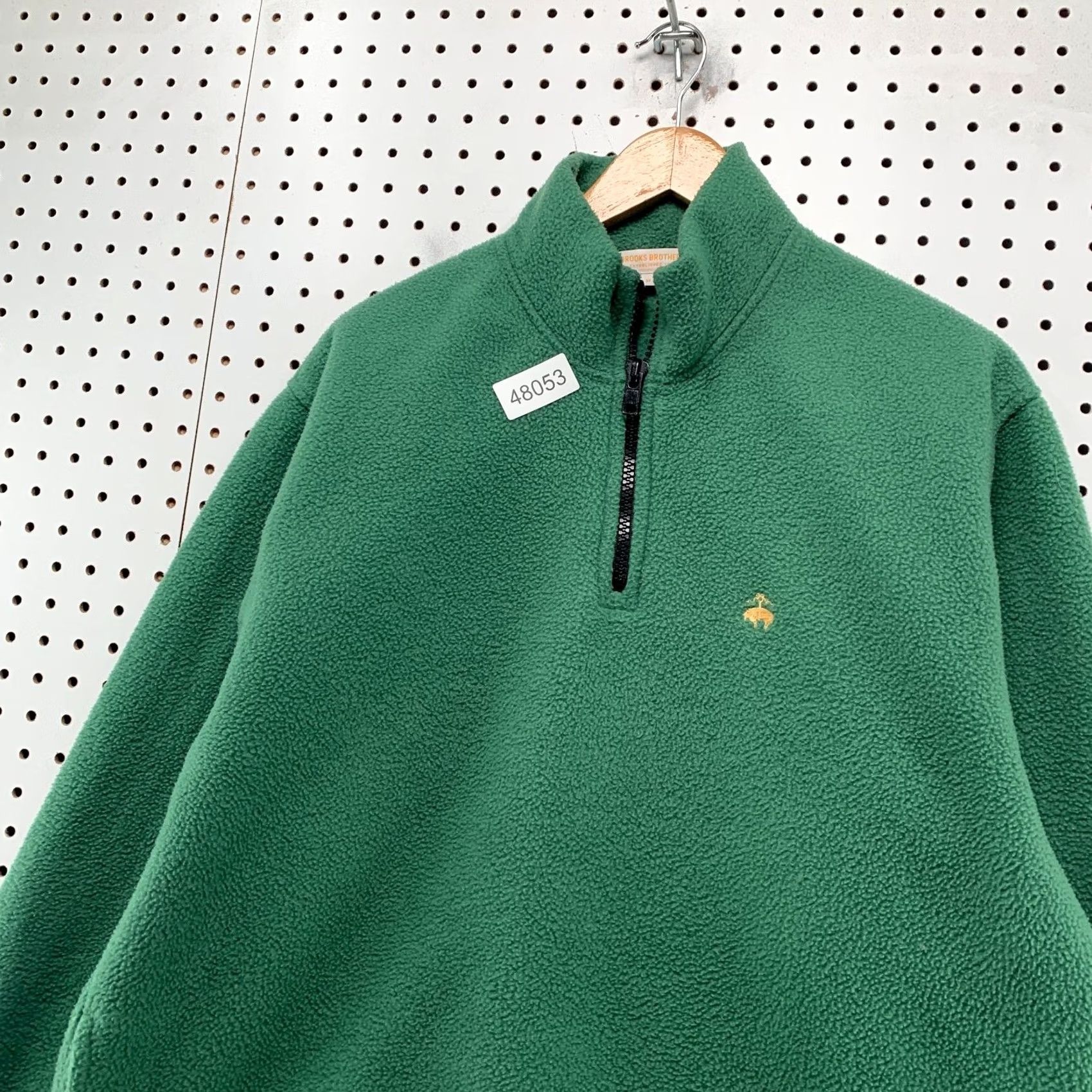 Brooks Brothers Brooks Brothers Sweater Mens M Green 1/4 Zip Fleece Pullover USA 80s 90s Vintage Style Pullover Mens Green 1/4 Zip Fleece Sweater Size US M / EU 48-50 / 2 - 6 Thumbnail