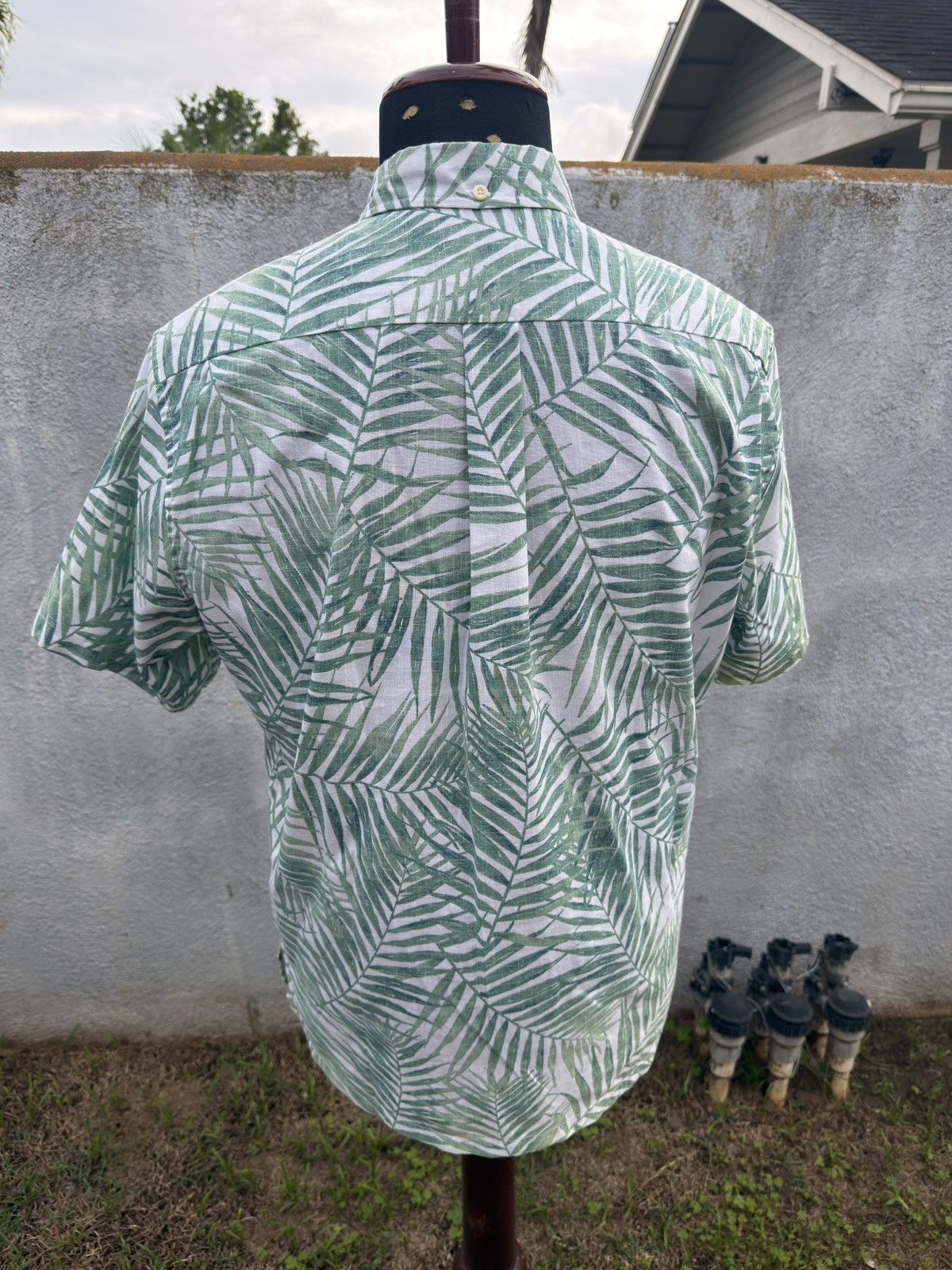 Reyn Spooner PreOwned Reyn Spooner Classic Green/White Hawaiian Men's M Size US M / EU 48-50 / 2 - 2 Thumbnail