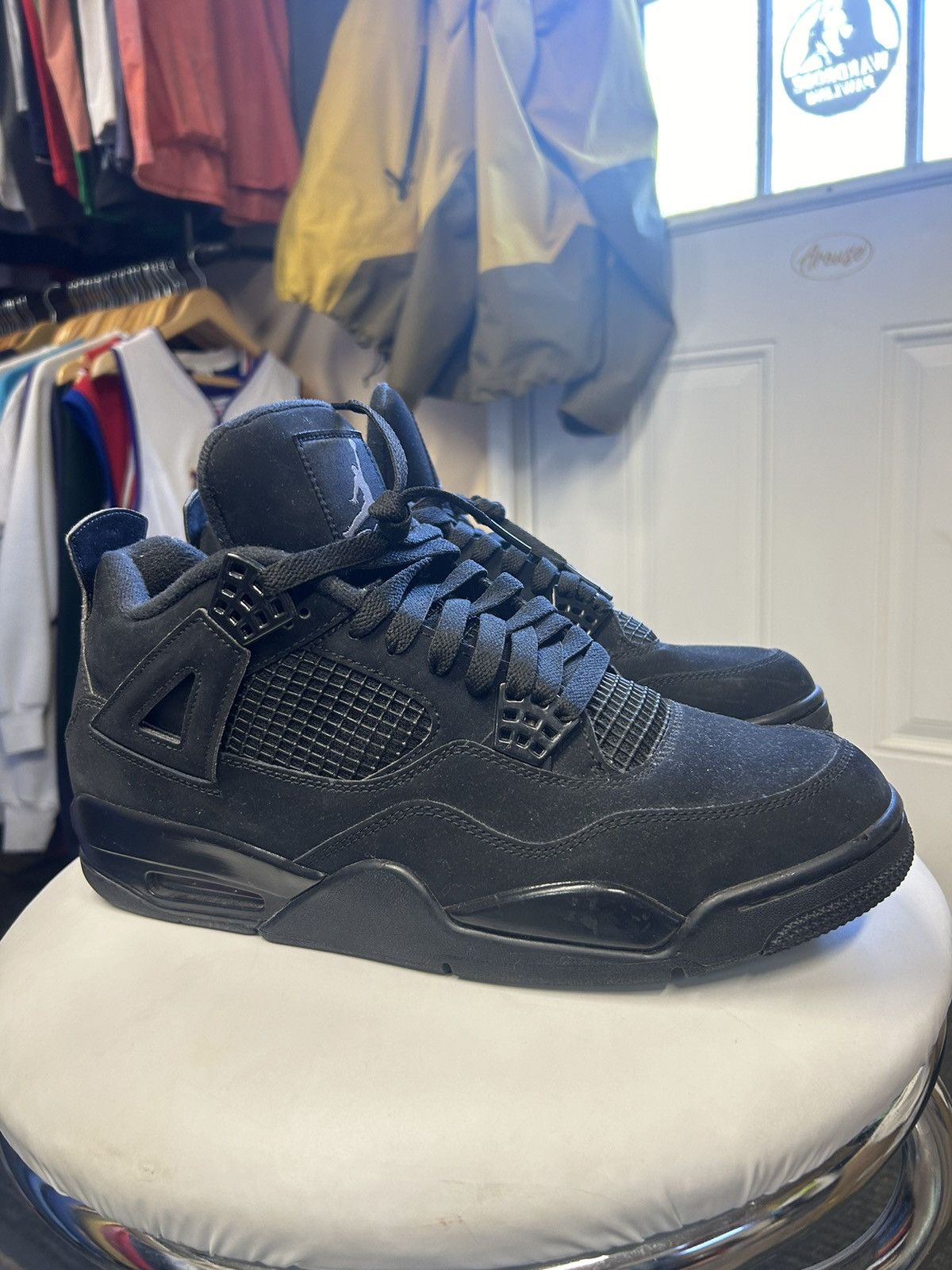 image of Air Jordan 4 Retro Black Cat 2020 Shoes, Men's (Size 12)