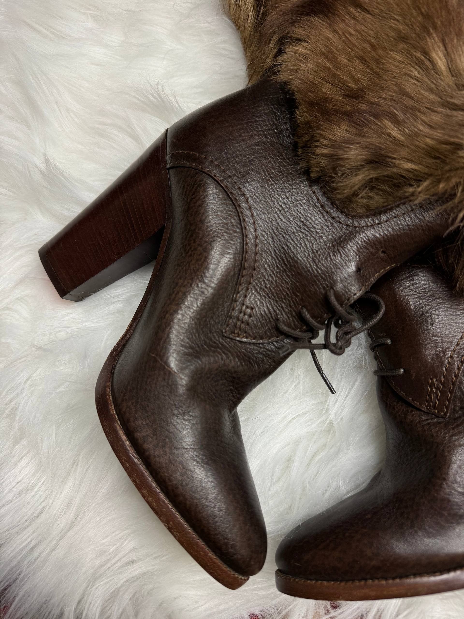 Ralph Lauren Purple Label Ralph Lauren Purple Label Leather Fur Boots Heels Italy 10B Size US 10 / IT 40 - 7 Thumbnail