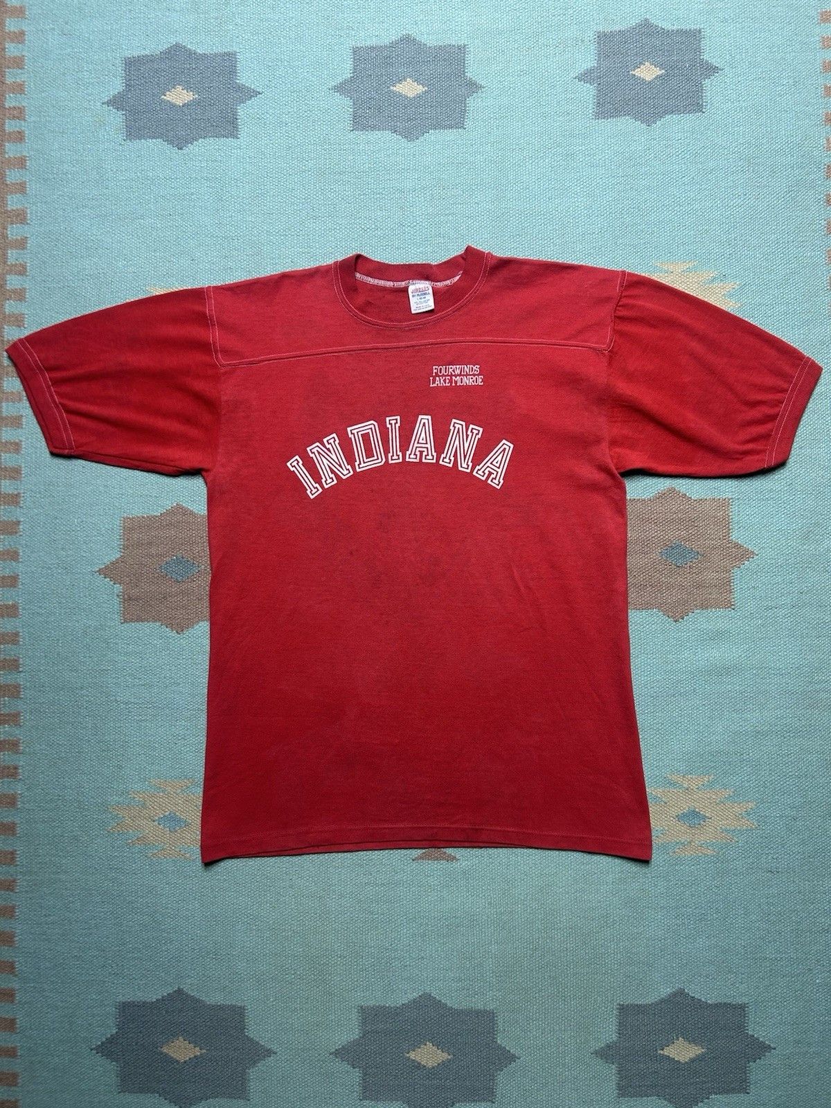 Vintage Vtg 80s t shirt Indiana university jersey Russell adul large Size US L / EU 52-54 / 3 - 1 Thumbnail
